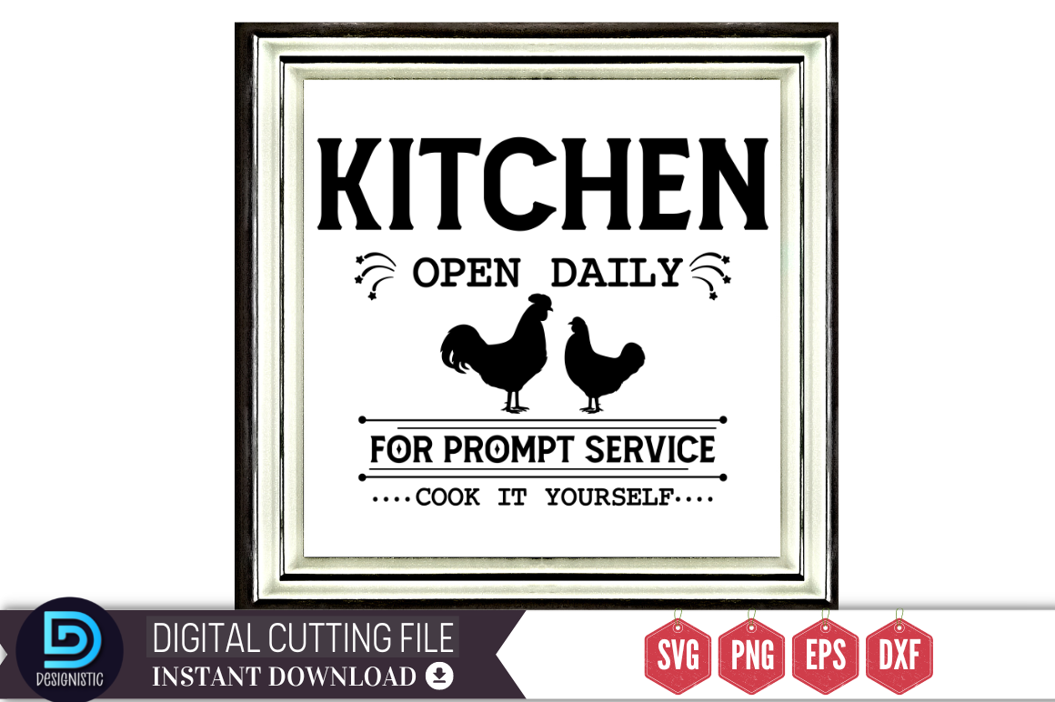 Mama's Kitchen Framed With Lyrics Svg Digital Download 