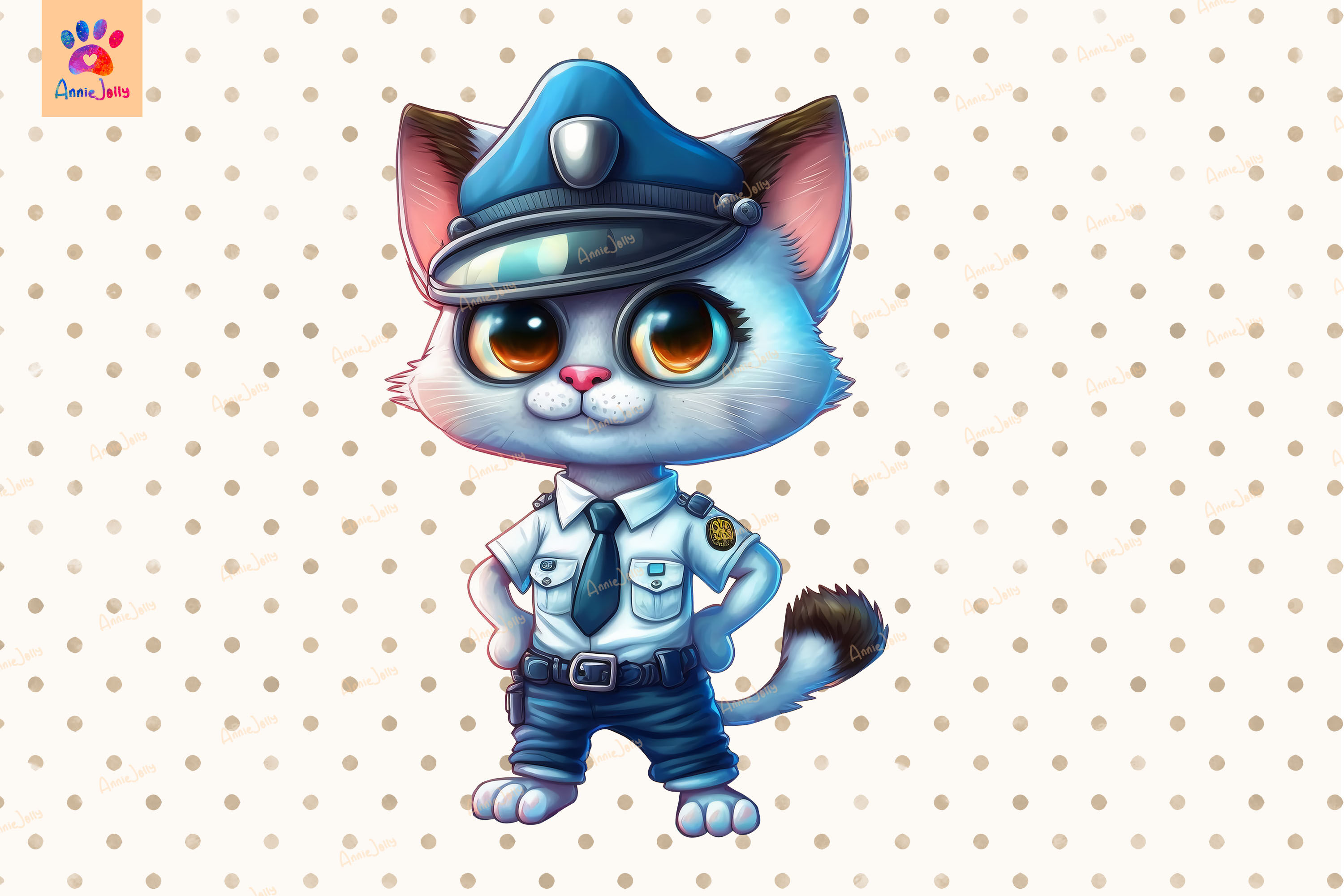 Police Cat Cute Animal Lover By Zemira
