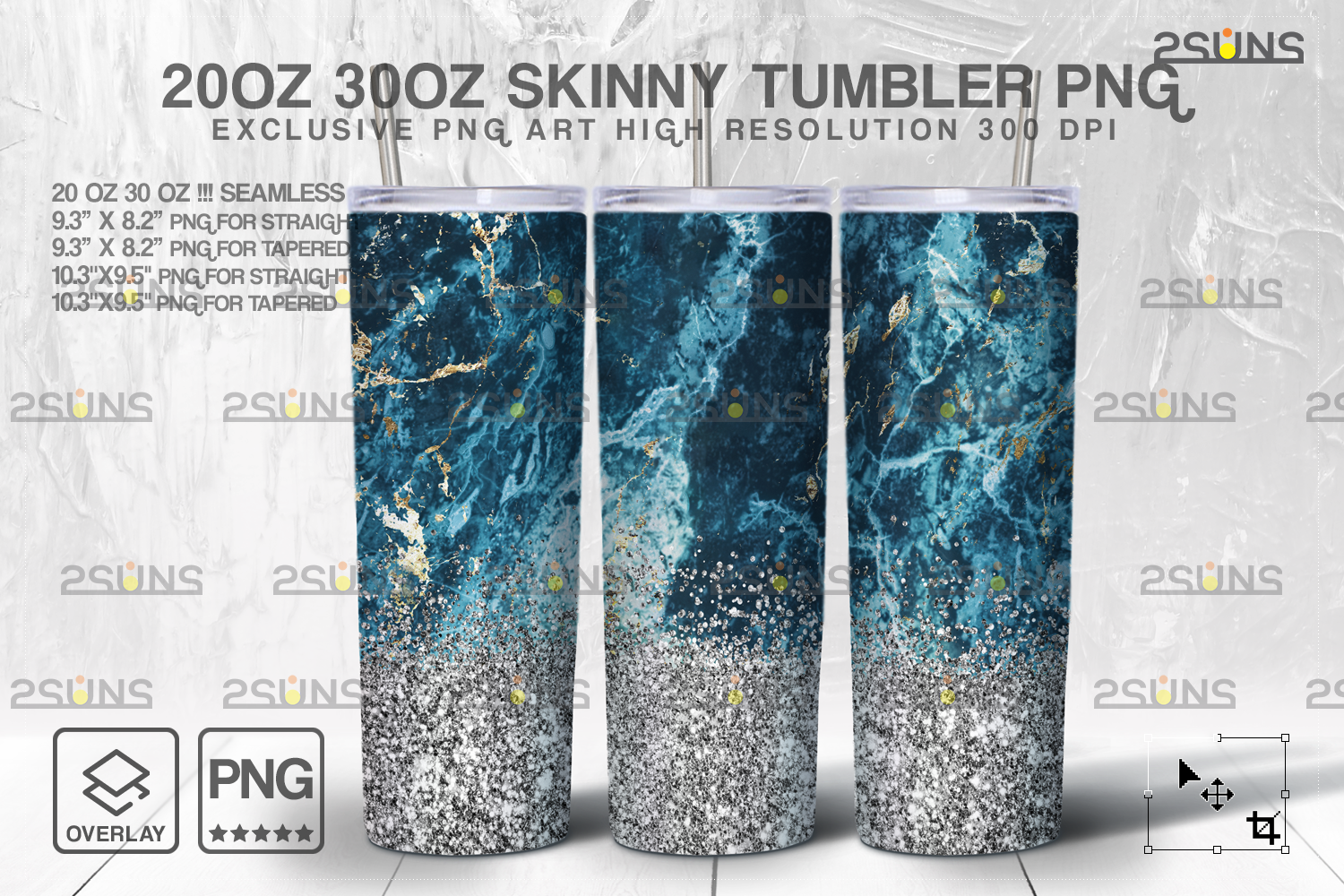 Silver Tumbler Design, Silver Tumbler Sublimation Seamless