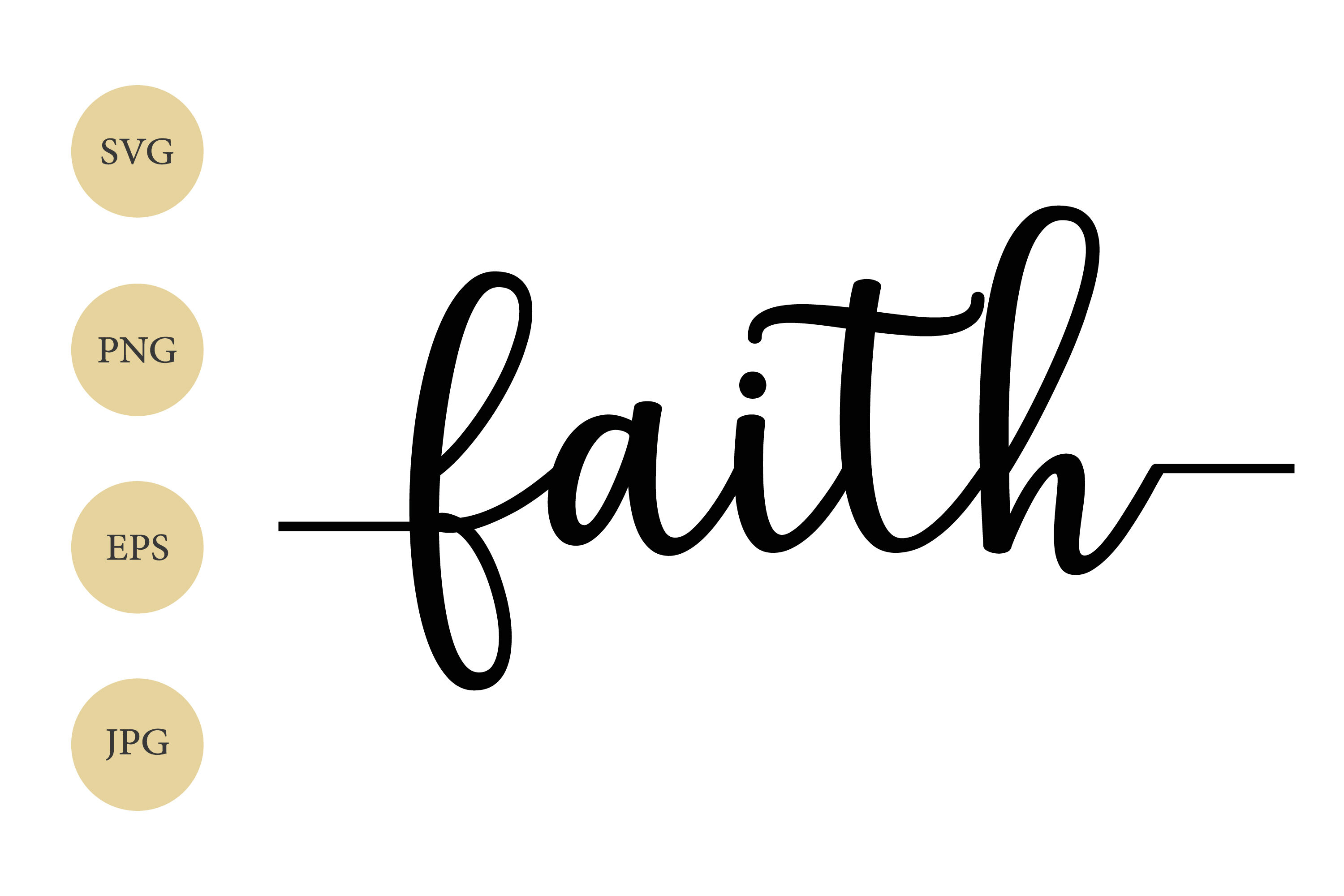 Faith Svg Faith With Tails Christian Svg Religious Svg By Madetomoveart Thehungryjpeg