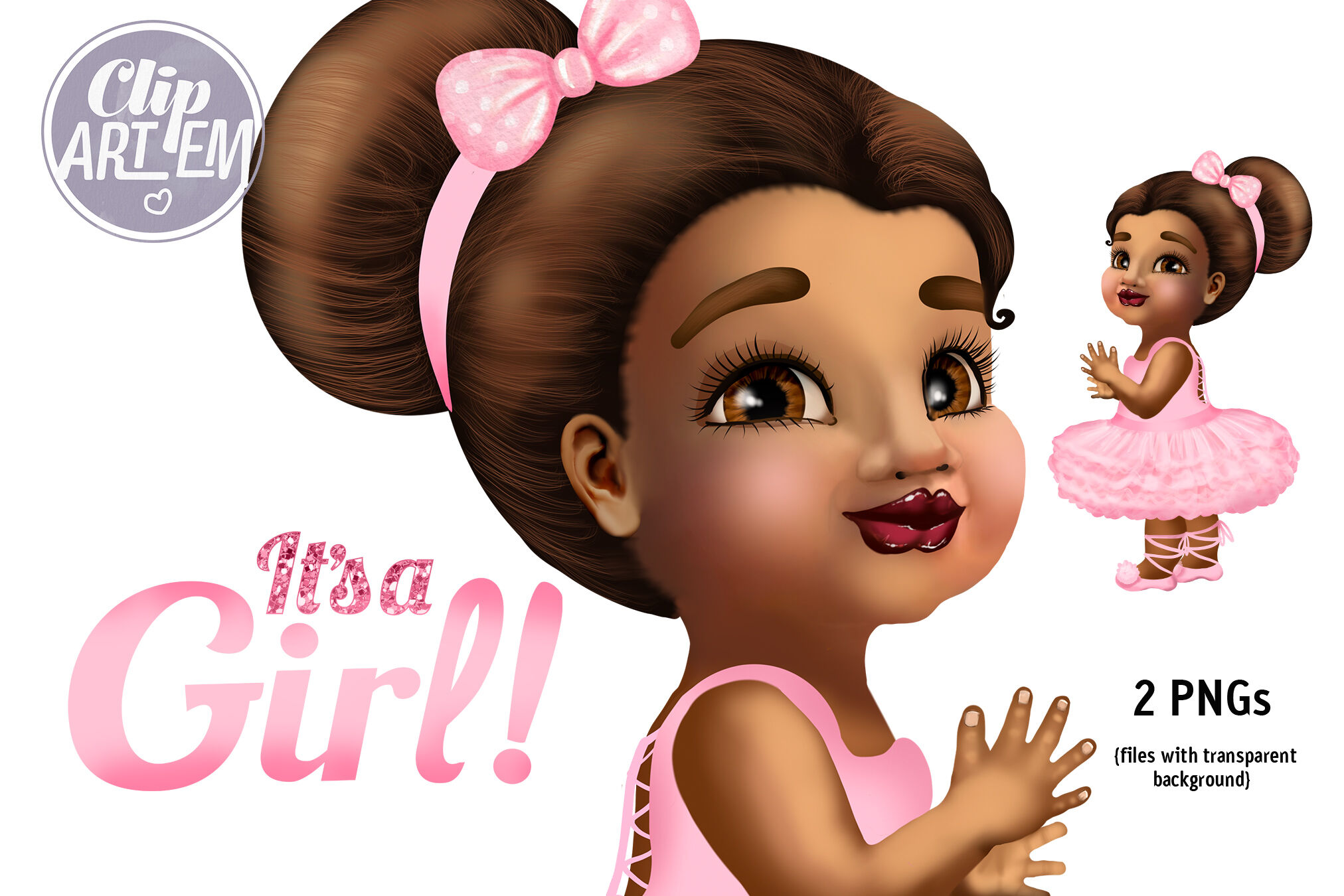 african american baby girl clip art
