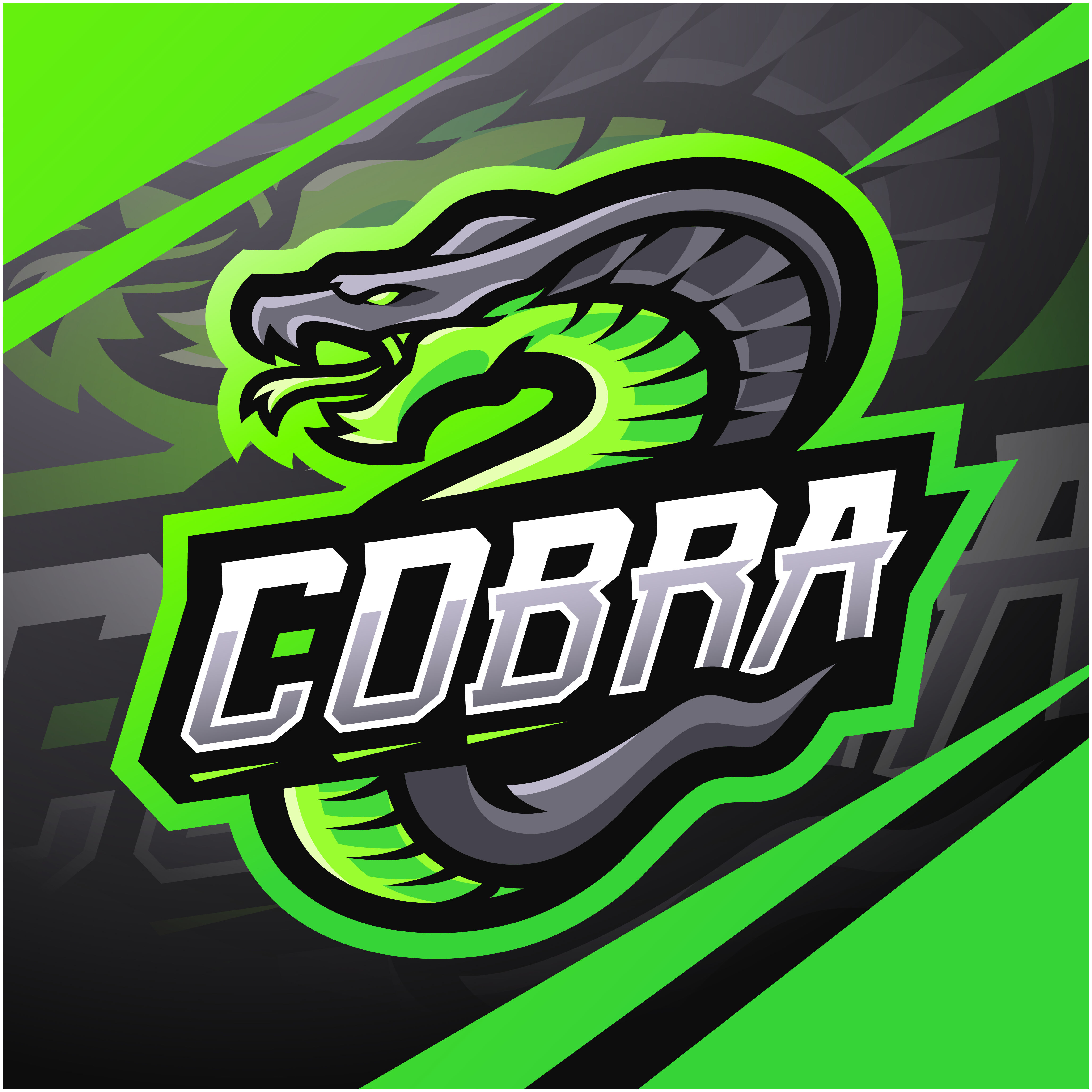 Logotipo De Jogos Mascot De Cobra Para O  Do Streaming