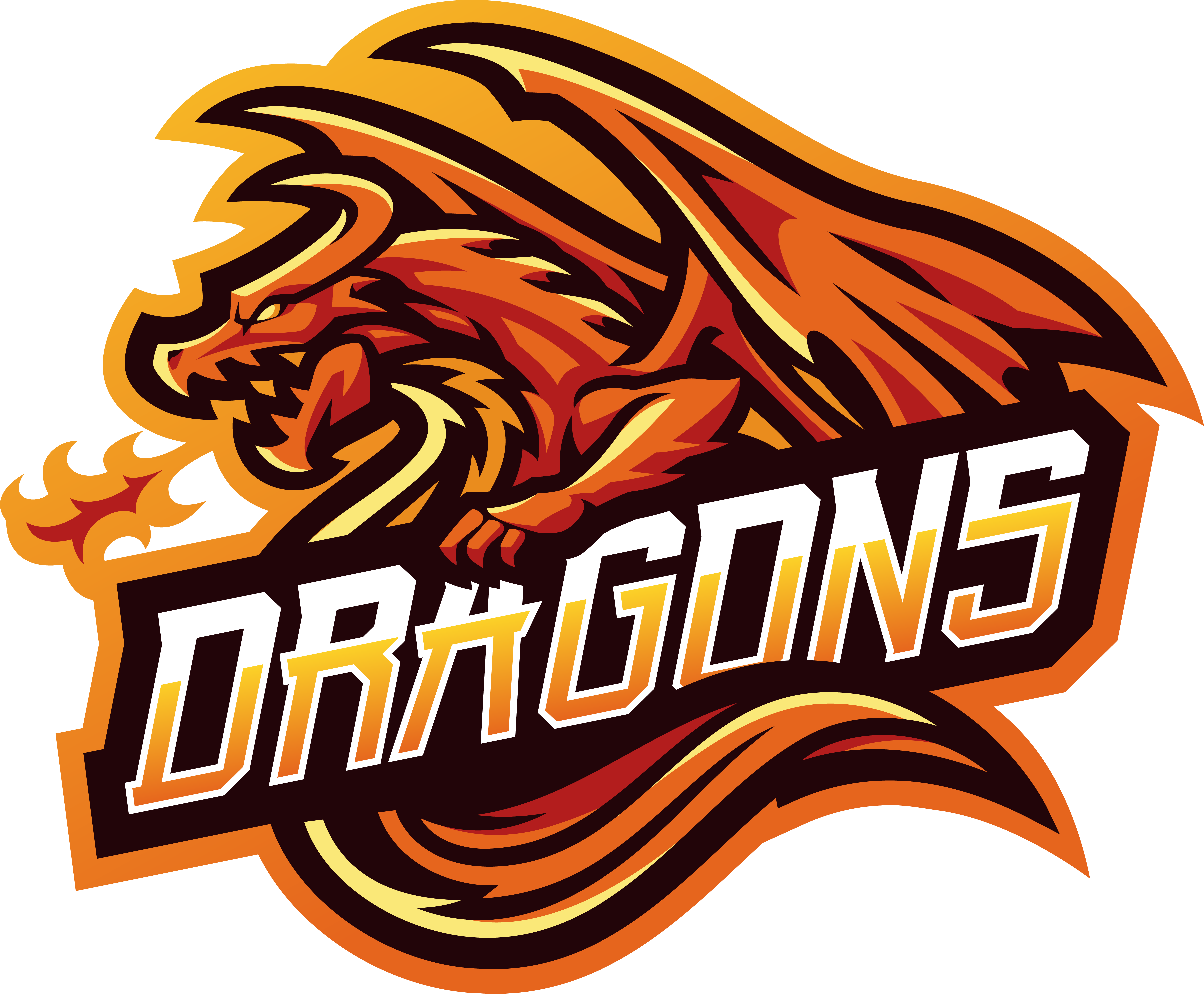 Dragon esport mascot logo design By Visink | TheHungryJPEG