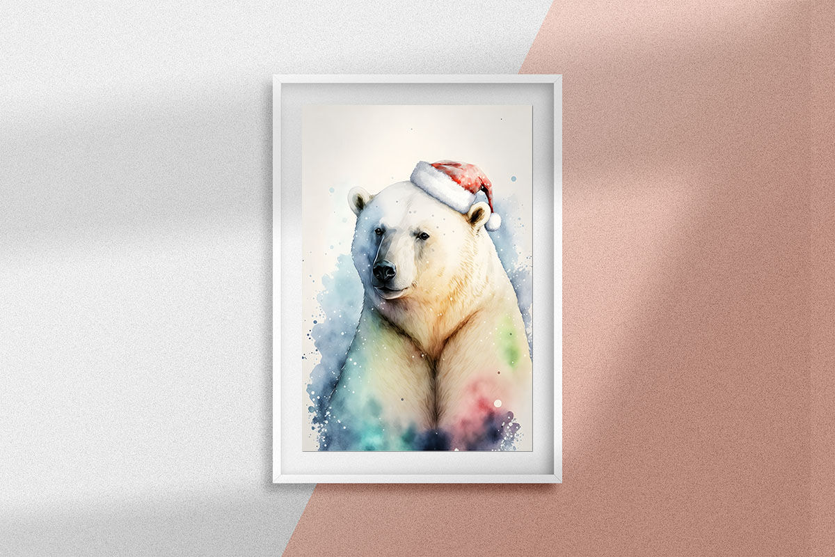 Christmas Pola Bear Watercolor Background Bundle By ChippoaDesign ...