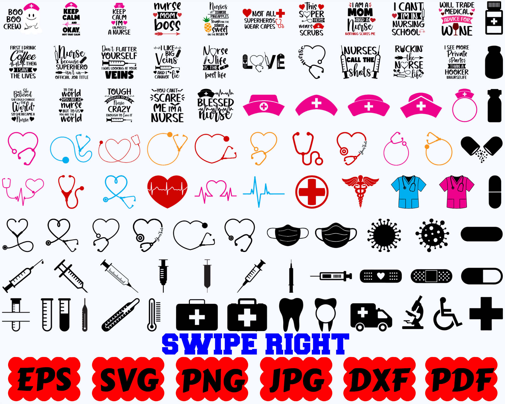 Nurse Sticker Sheet – Greedy Stitches