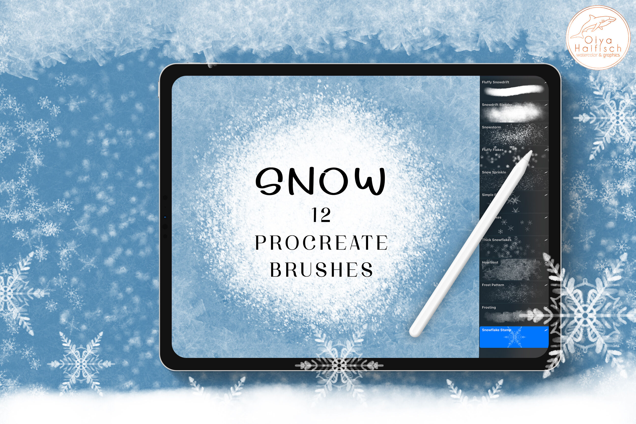 free procreate brushes snow