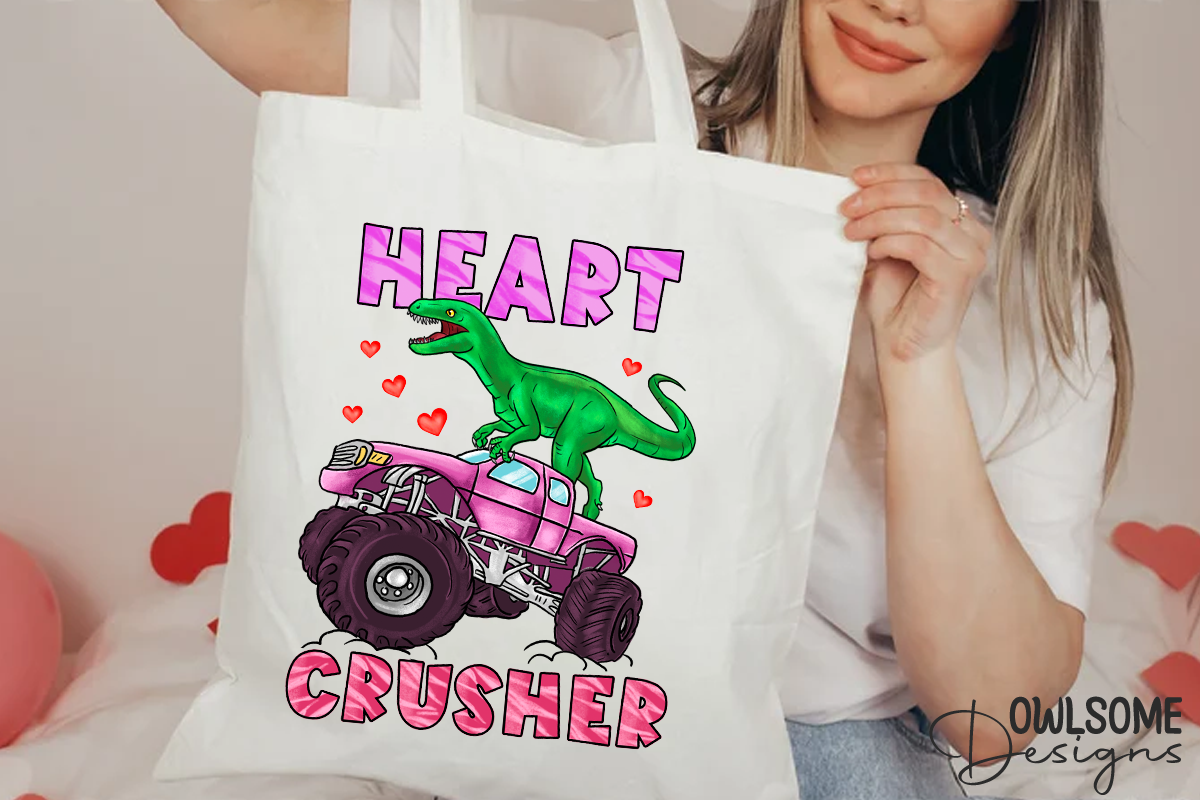 Heart Crusher Dinosaur Valentine By Owlsomedesigns Thehungryjpeg 
