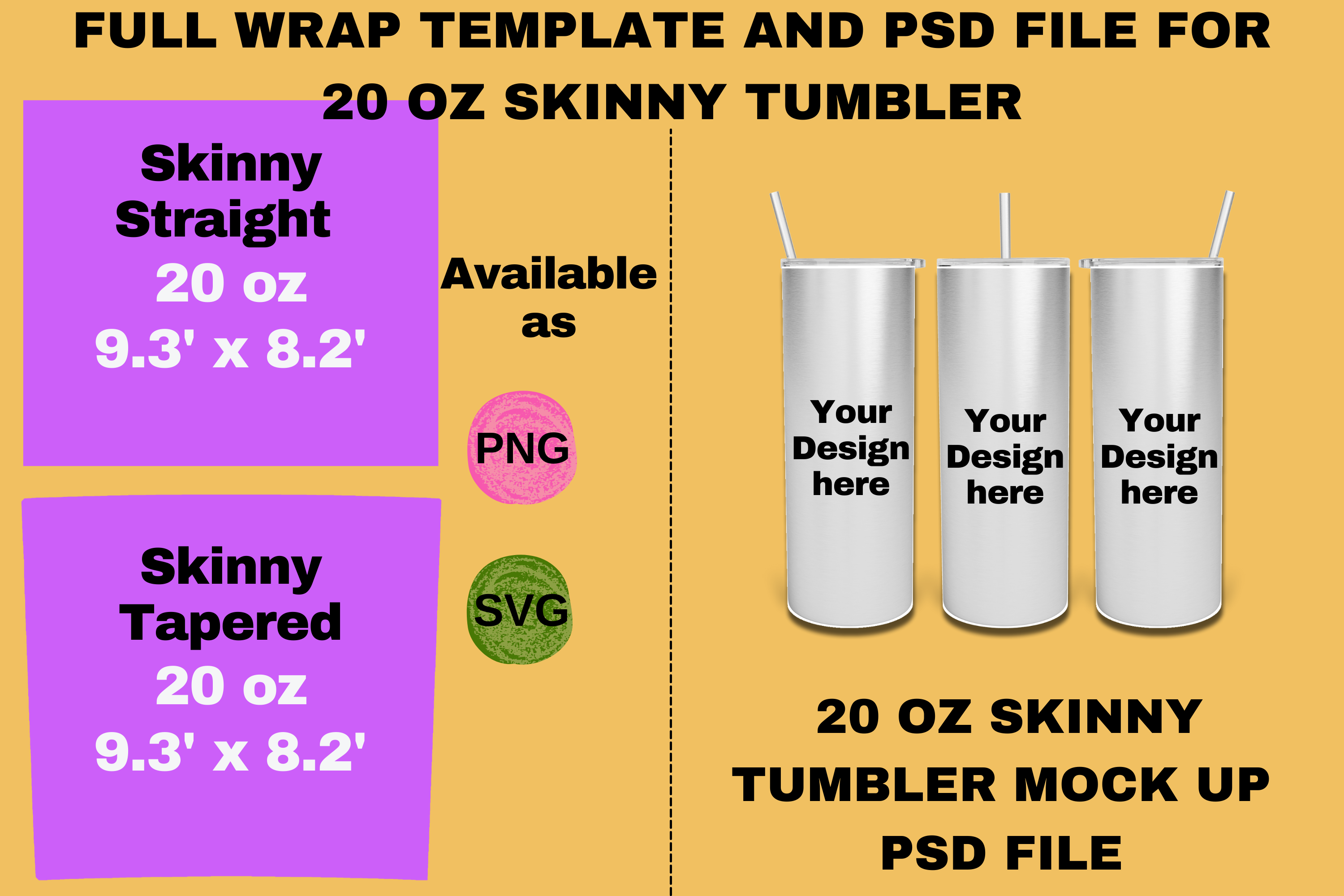 20oz Tumbler Mockup, Tumbler Size Chart, Generic Brand Tumbler, Mockup Size  Chart, 20 Oz Tumbler Mock up Chart, Printify Mockup Size Chart (Download  Now) 