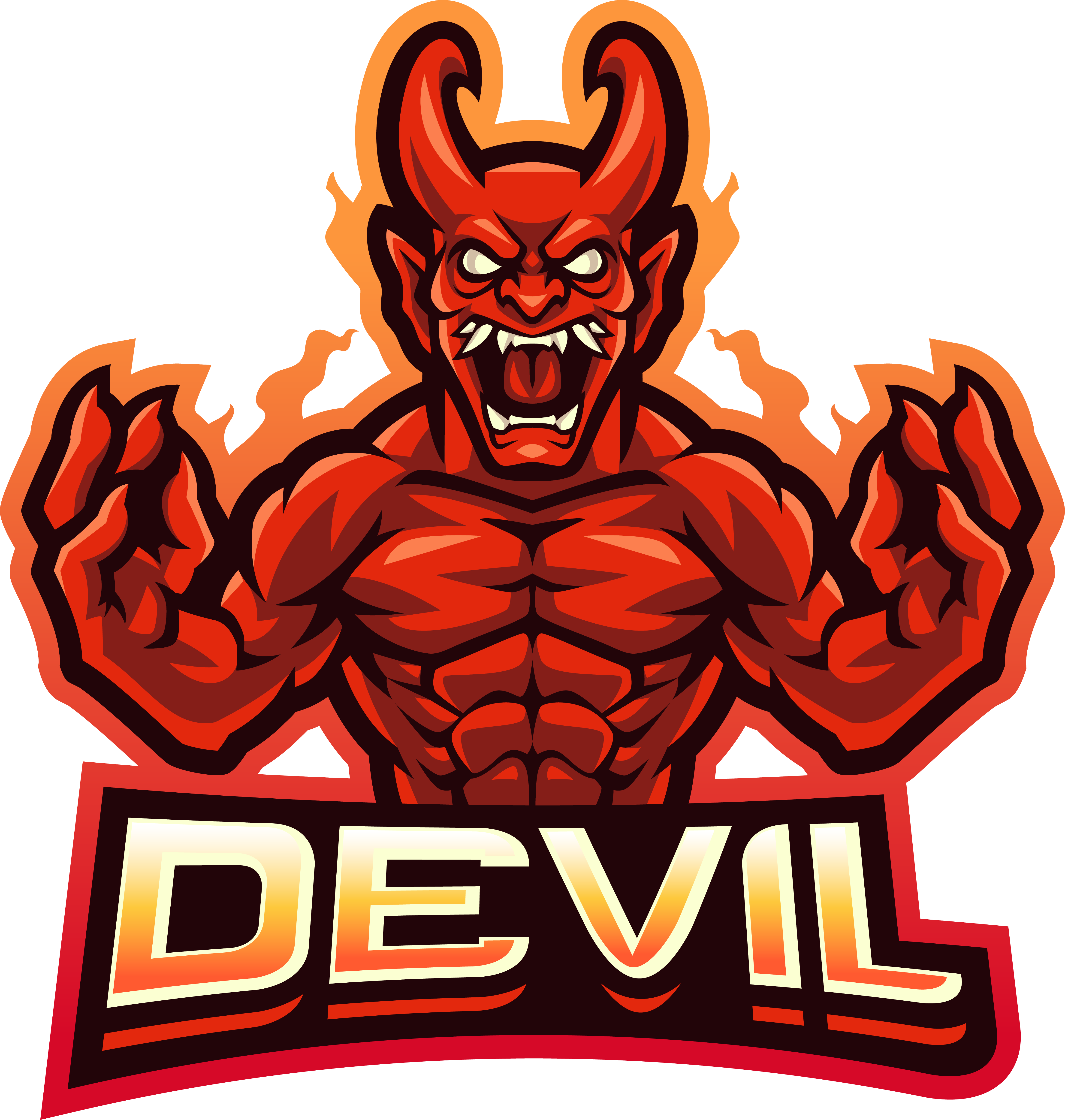 Red Devil Mascot Esport Logo Design Stock Vector (Royalty Free) 1674911470