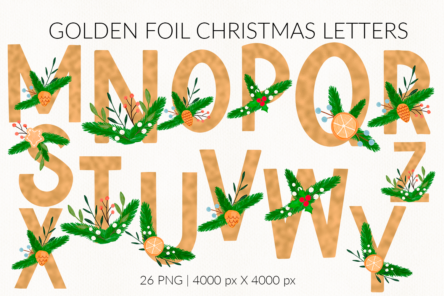 26 PNG Watercolour Green Christmas Alphabet Clipart Christmas -  Sweden