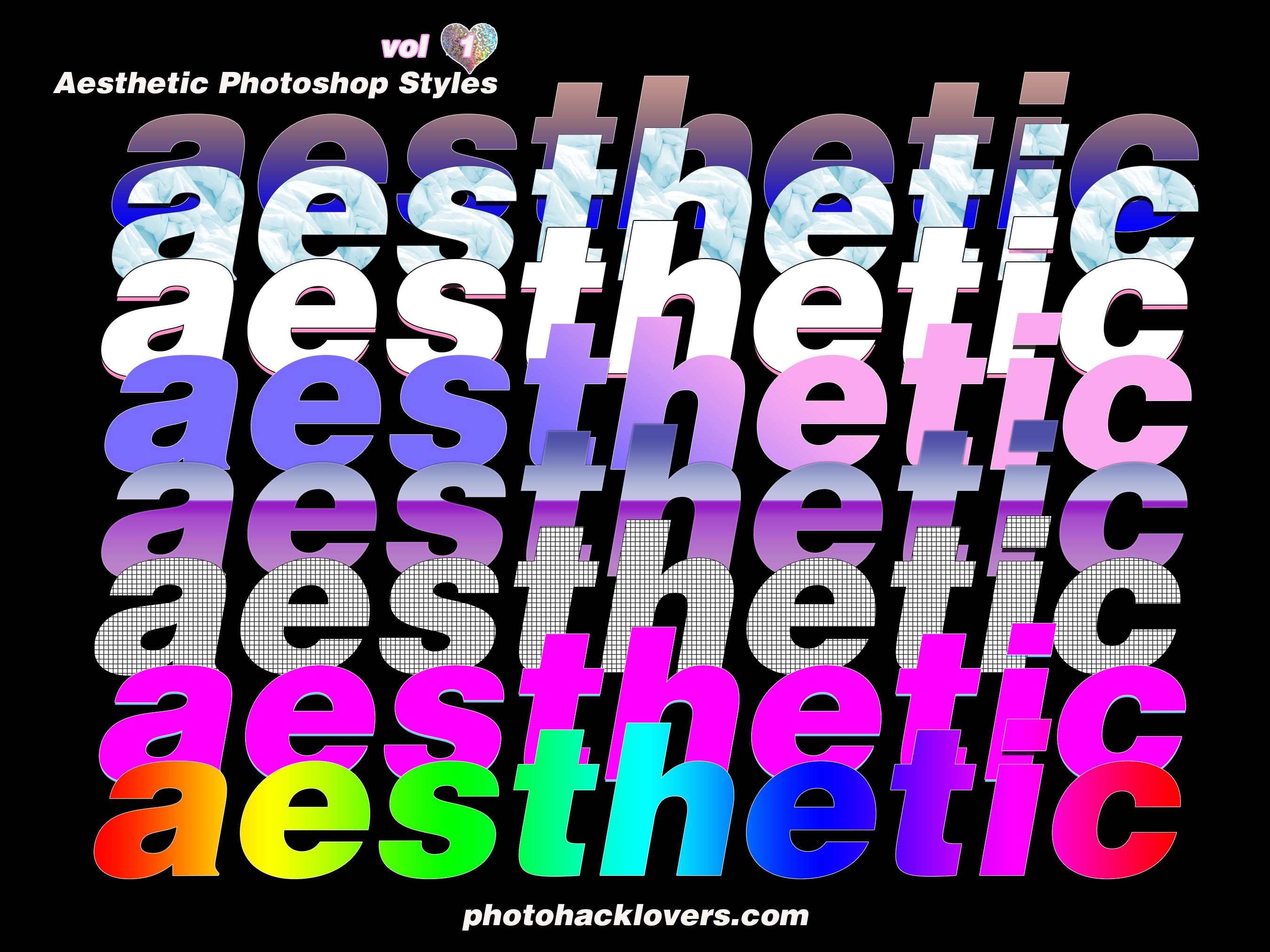 Aesthetic Photoshop Styles Vol 01 By photohacklovers | TheHungryJPEG
