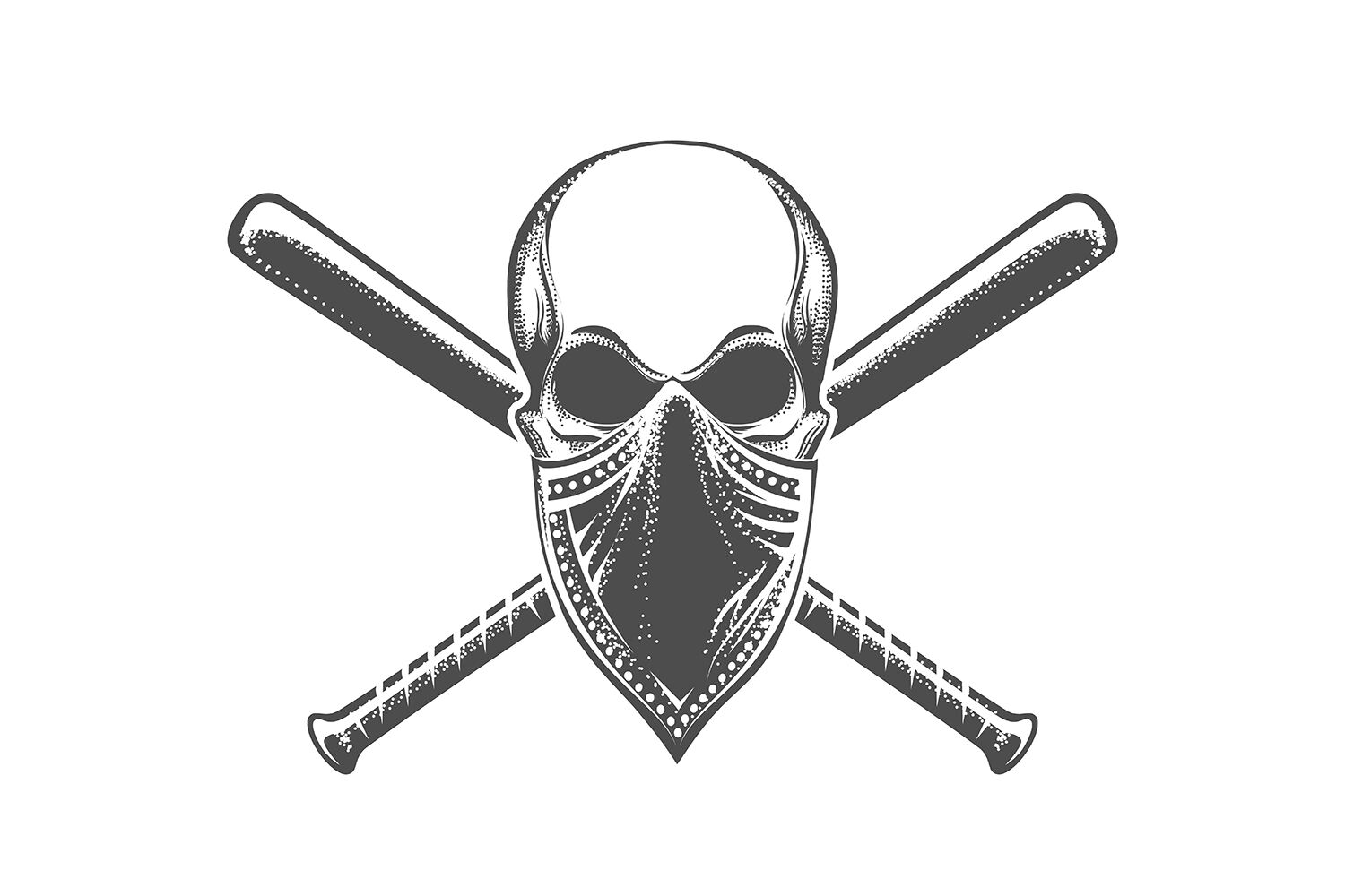 Gangster Emblem with Skull in Bandana, Vectors | GraphicRiver