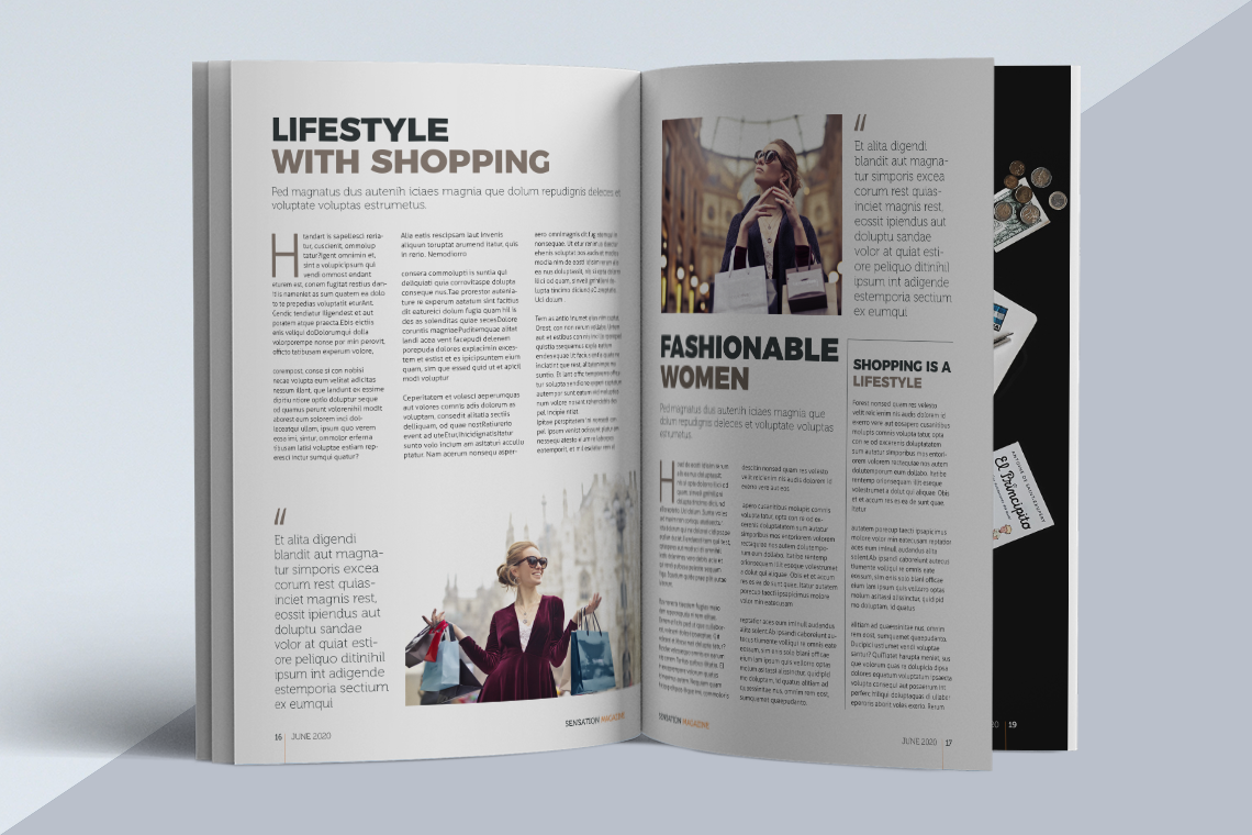 Magazine Template By Unicode Studio | TheHungryJPEG