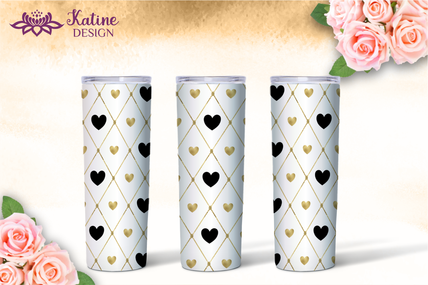 Valentine tumbler sublimation design Heart tumbler wrap Png By