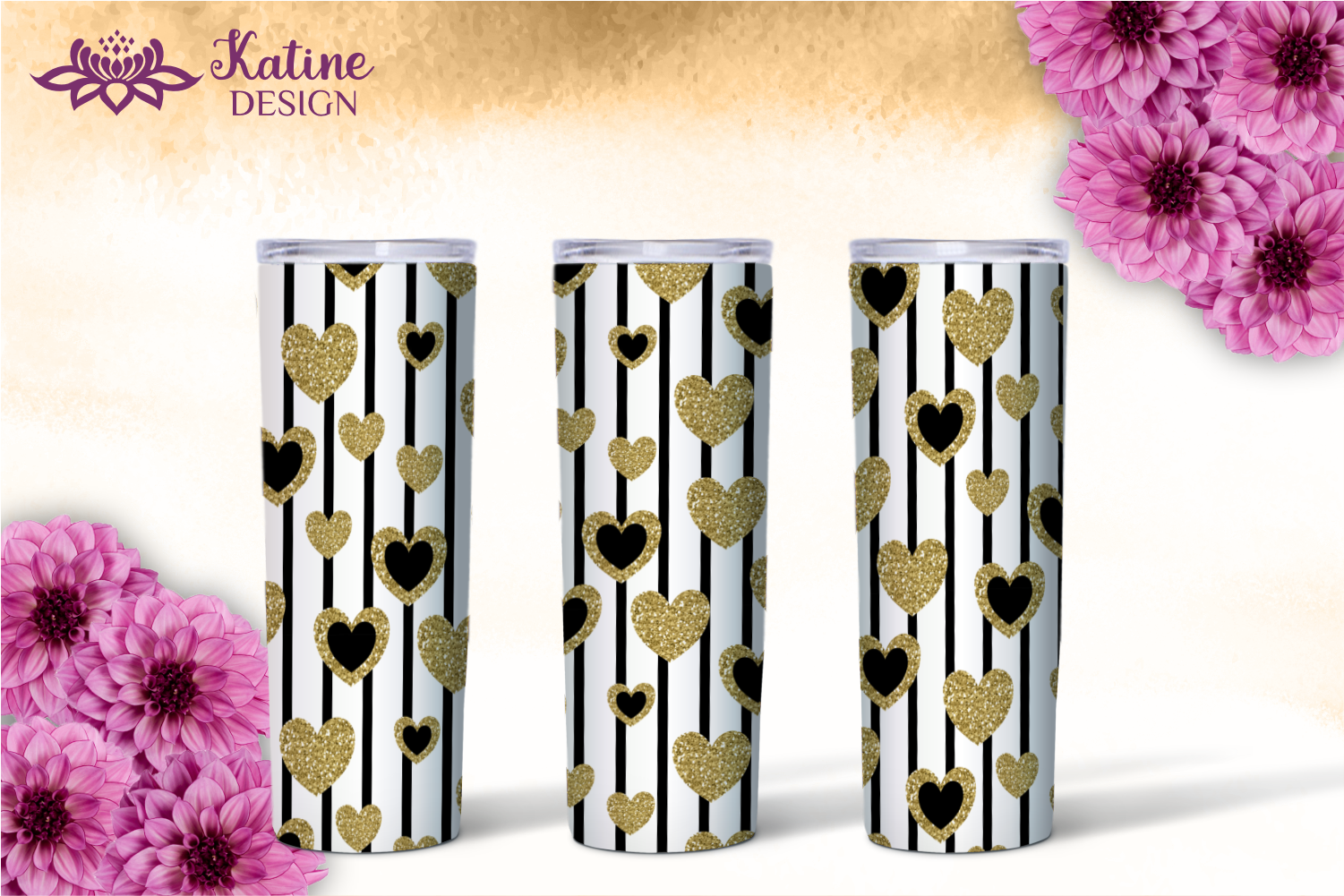 Valentine tumbler sublimation design Heart tumbler wrap Png By