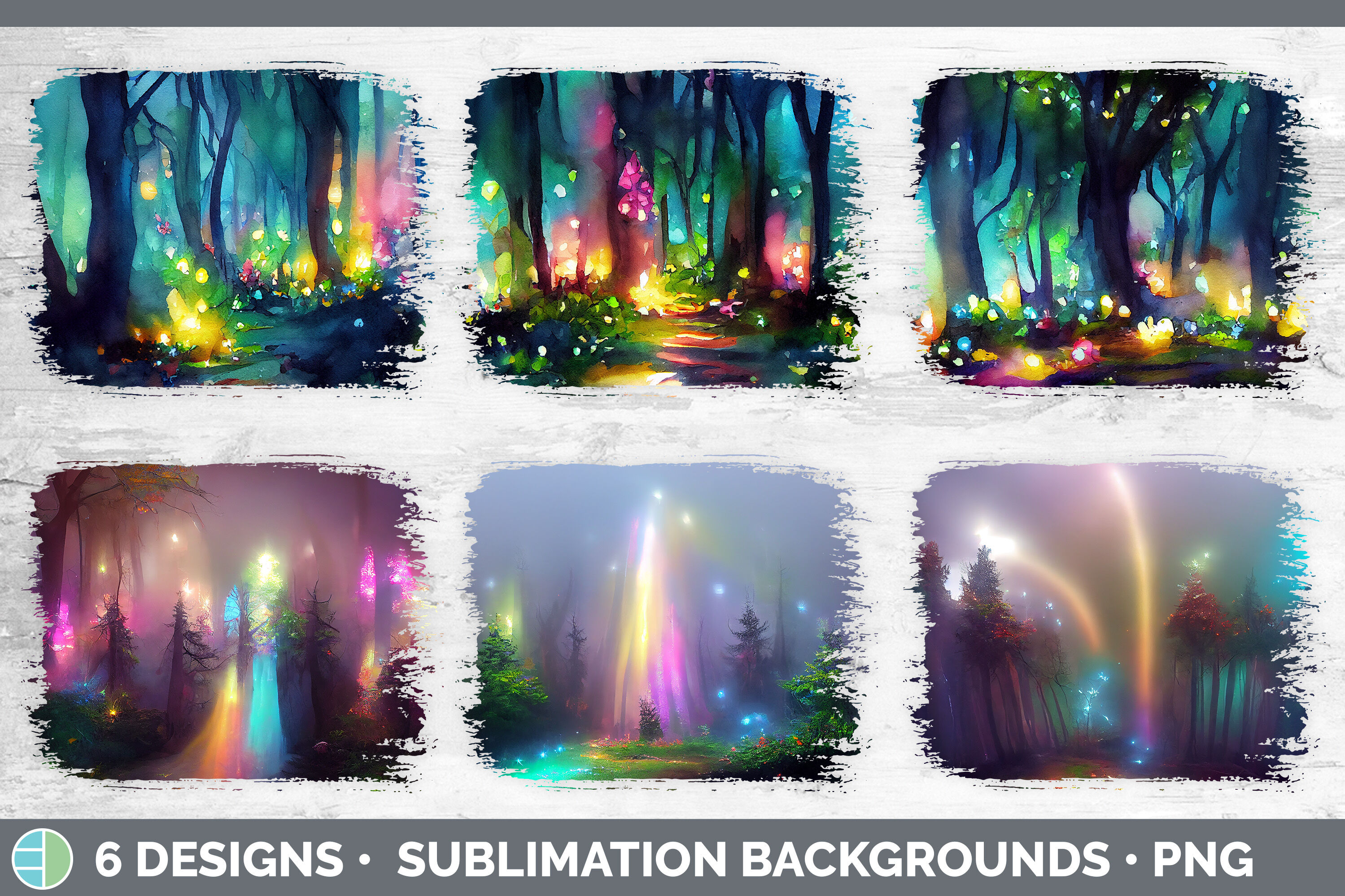 Fairy Forest Distressed Sublimation Background Panel By Enliven Designs ...
