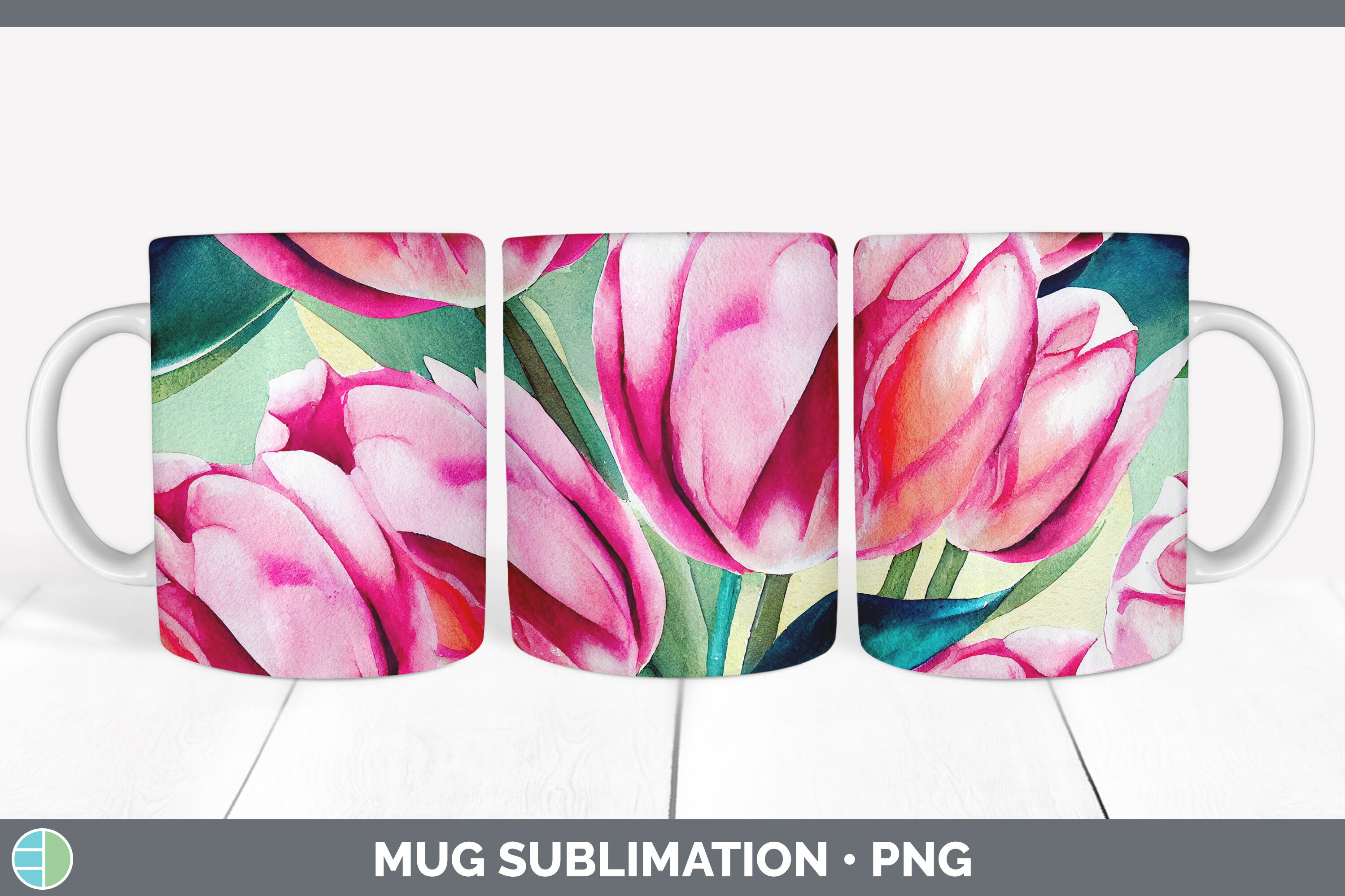 Tulips Mug Sublimation By Enliven Designs | TheHungryJPEG