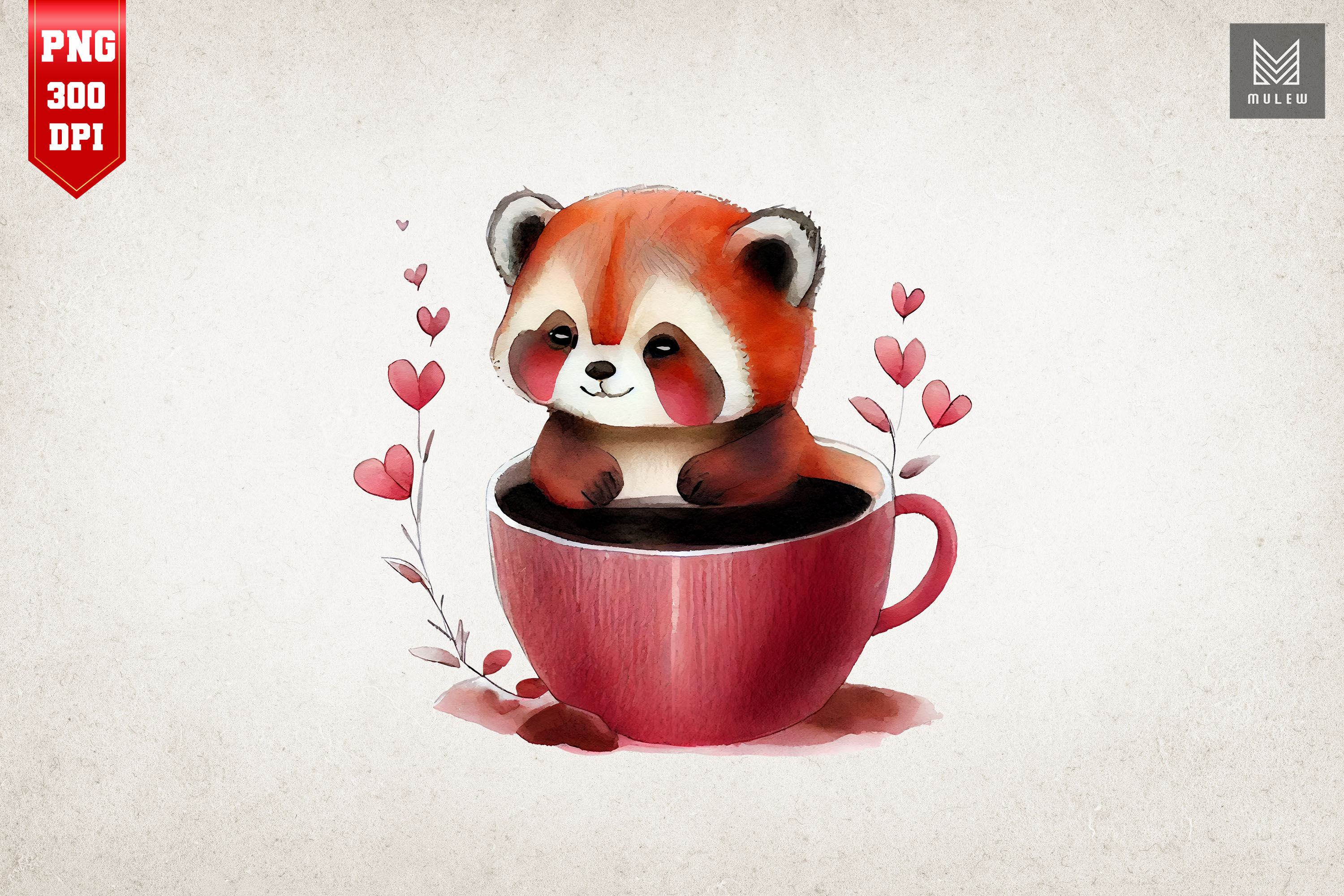 Cute Coffee Cup Expressions Digital Clip Art for Scrapbooking Card