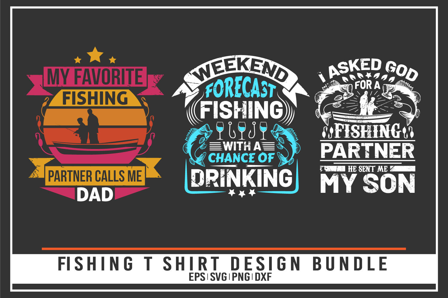 Premium Vector  Fathers amp fishing tshirt design