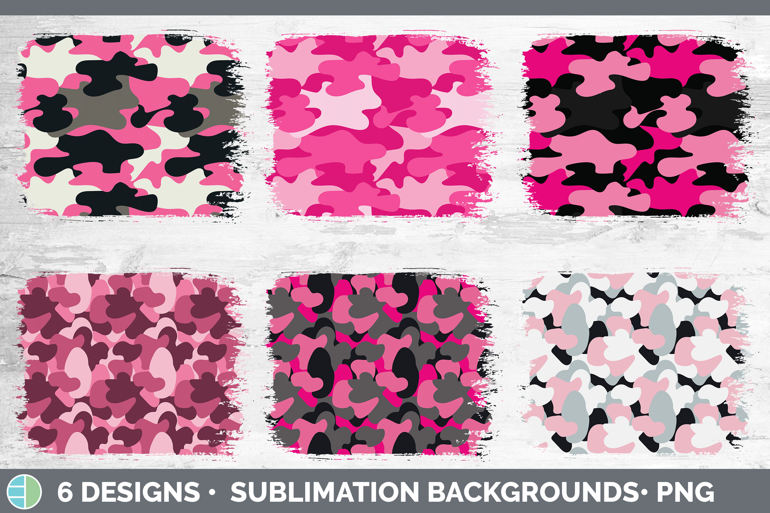 Pink Camo Distressed Sublimation Background Panel By Enliven Designs ...