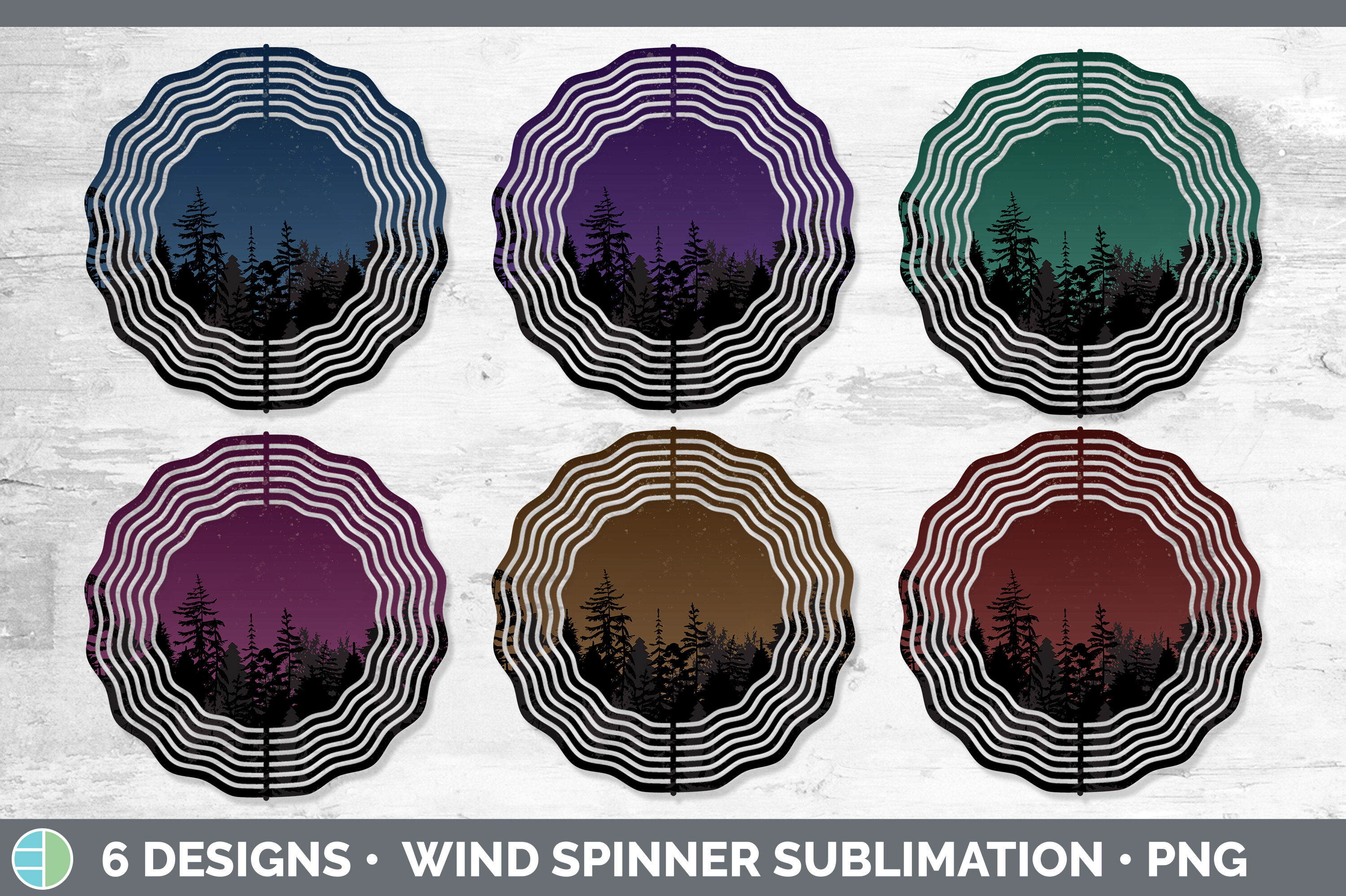 Night Sky Wind Spinner | Sublimation Designs Bundle By Enliven Designs ...