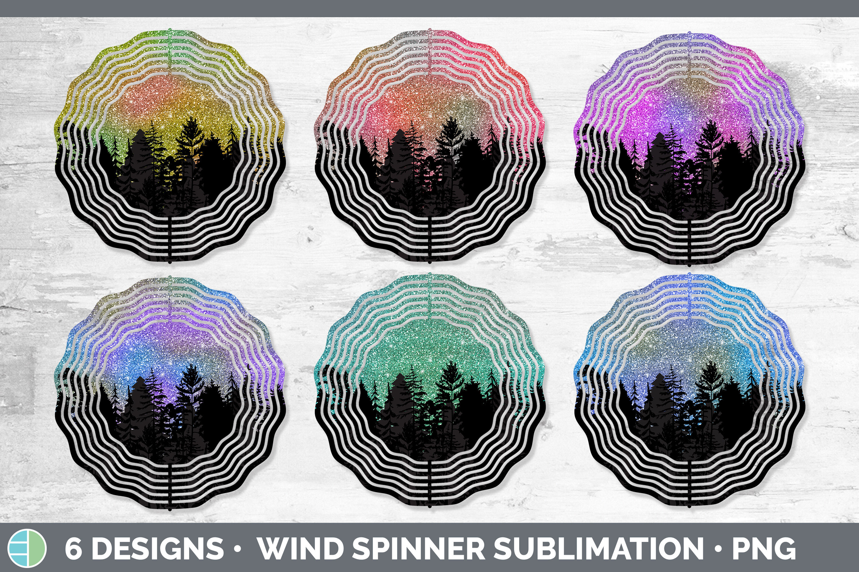 Night Sky Wind Spinner | Sublimation Designs Bundle By Enliven Designs ...