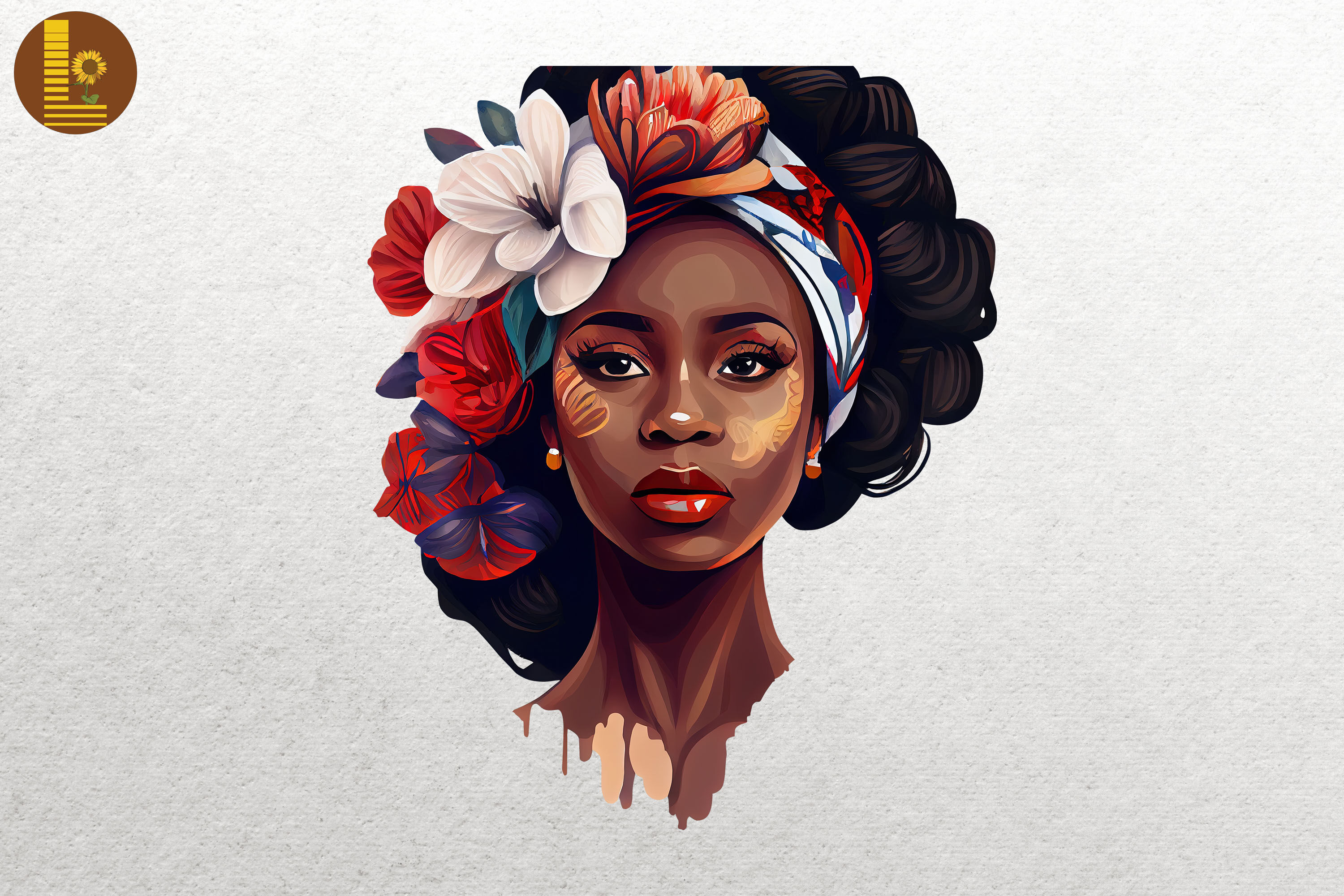 Beautiful Afro Girl Black History 2 By Mulew Art | TheHungryJPEG