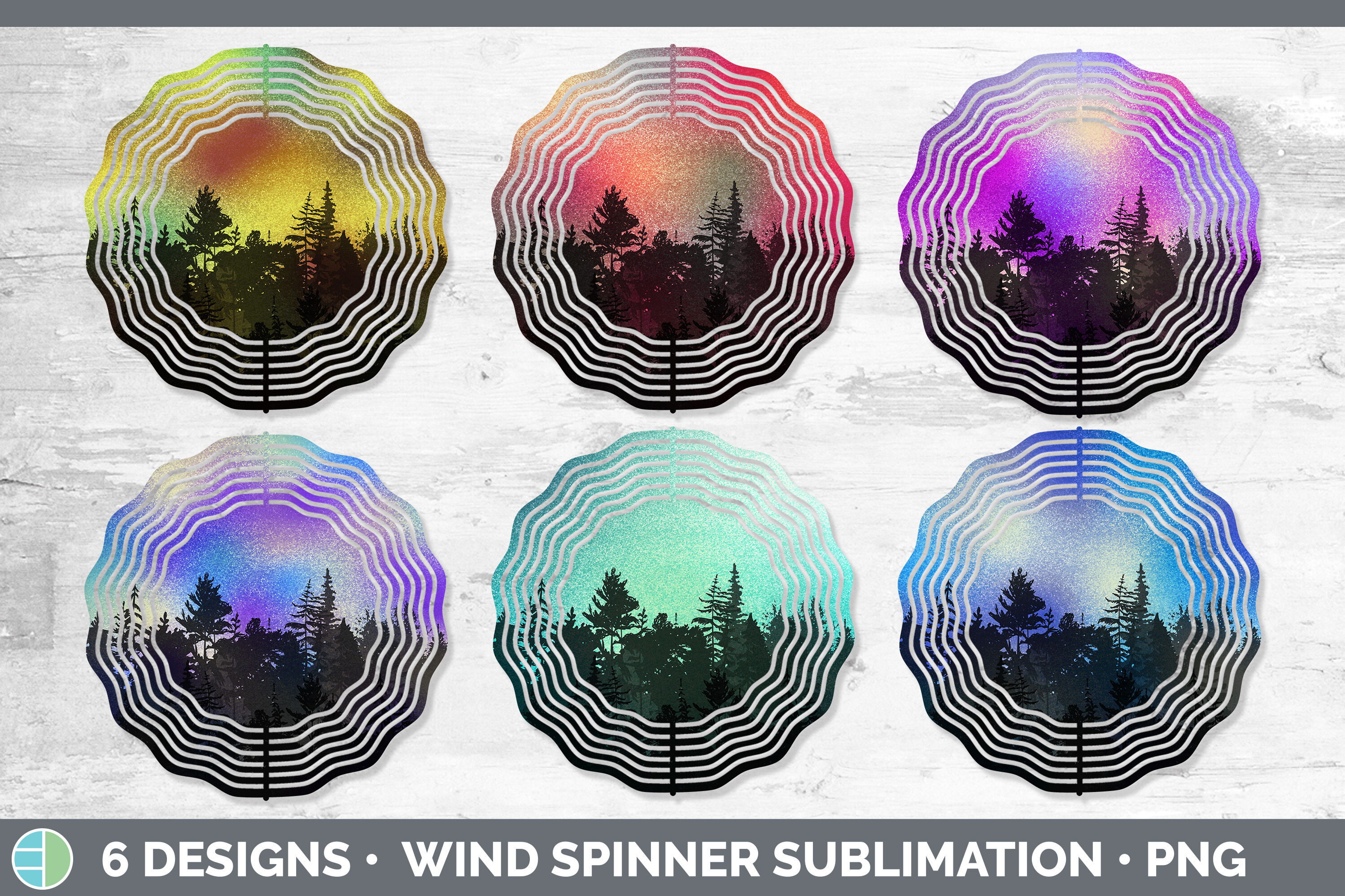 Night Sky Wind Spinner | Sublimation Designs Bundle By Enliven Designs ...