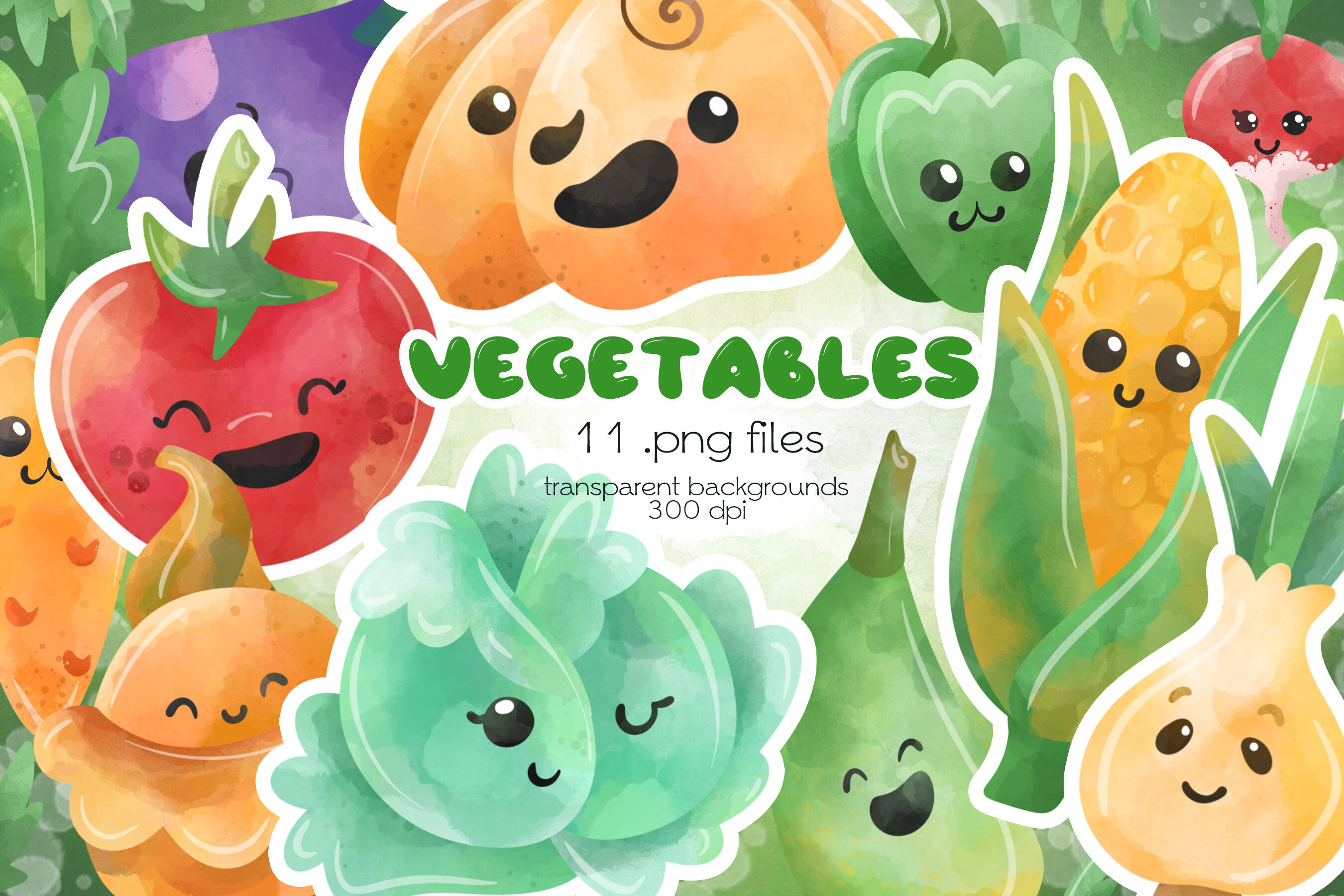 Vegetables Clipart - PNG Files By OllyKo | TheHungryJPEG
