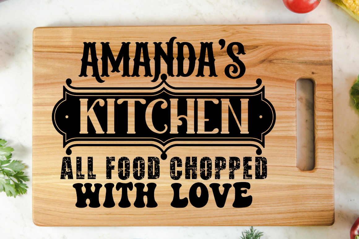 Grandma's kitchen good food served daily with a helping Spoon of love,  Kitchen Quotes SVG - So Fontsy