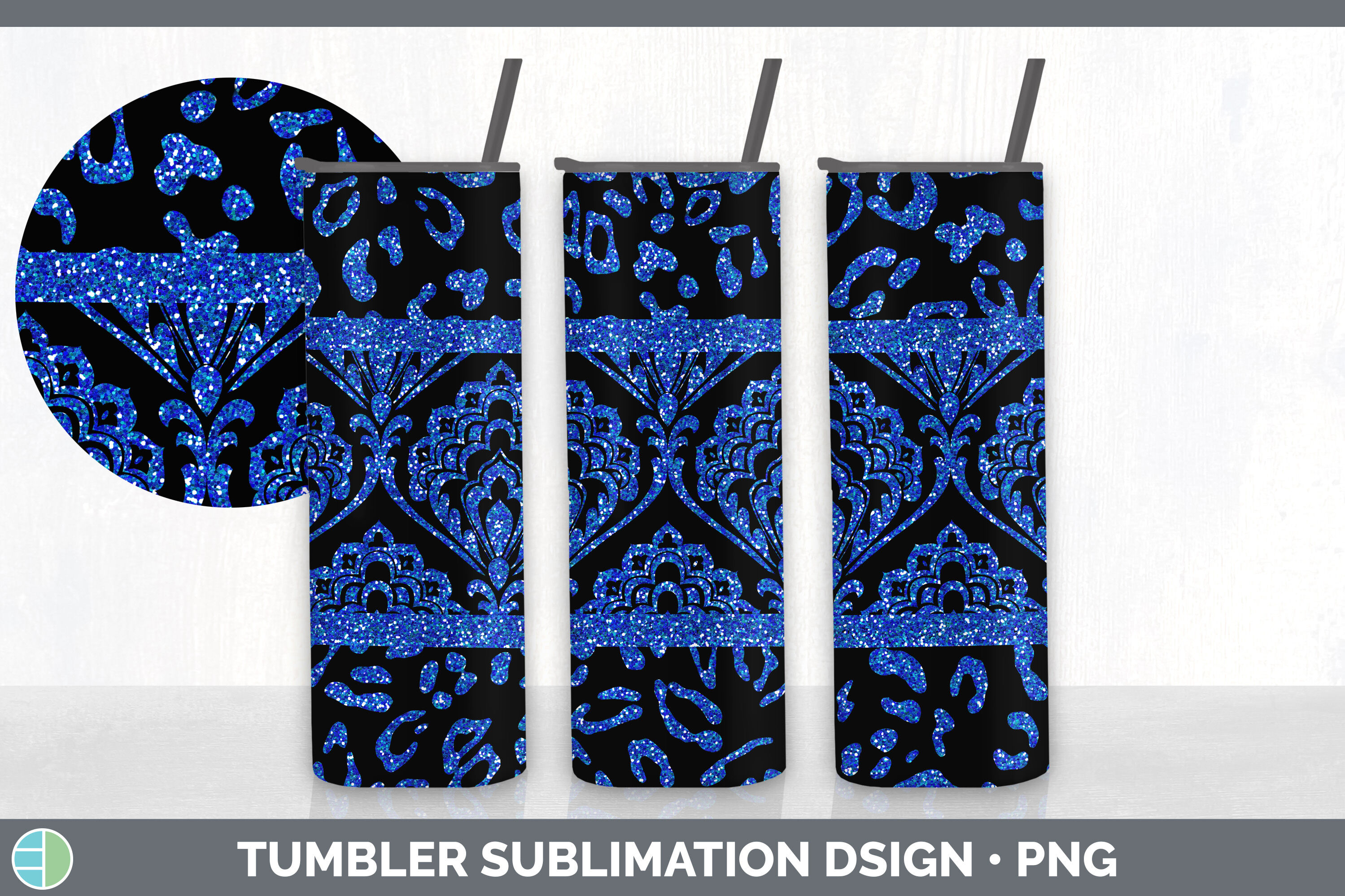 Skinny Tumbler Sublimation Giraffe Print Graphic by Enliven