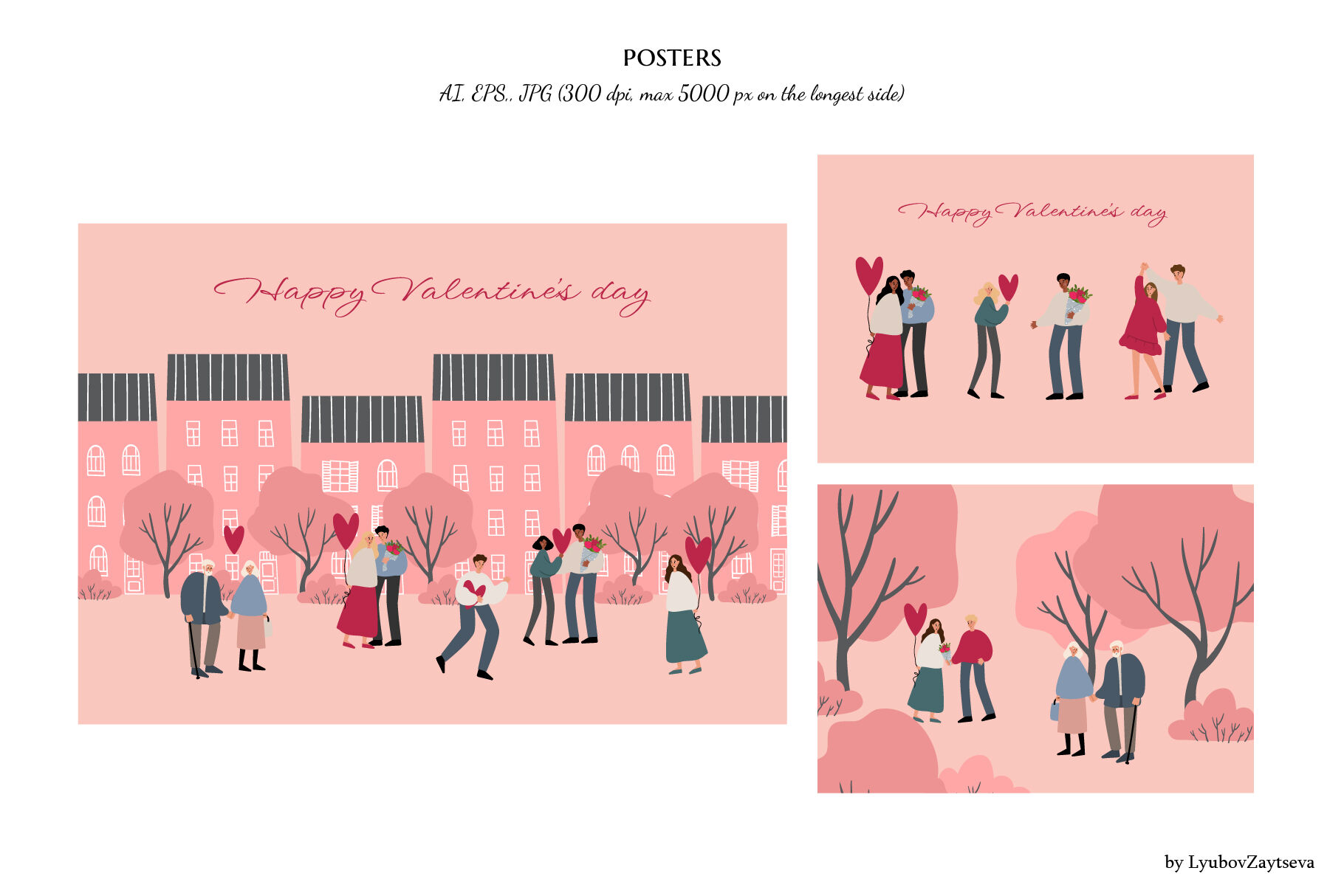 Valentines Day Card, Black Couple Love Illustration, Cute Old Couple By ...