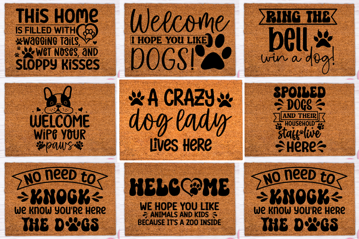 Dogs Welcome , People Tolerated - Paw - Dog Lover Doormat