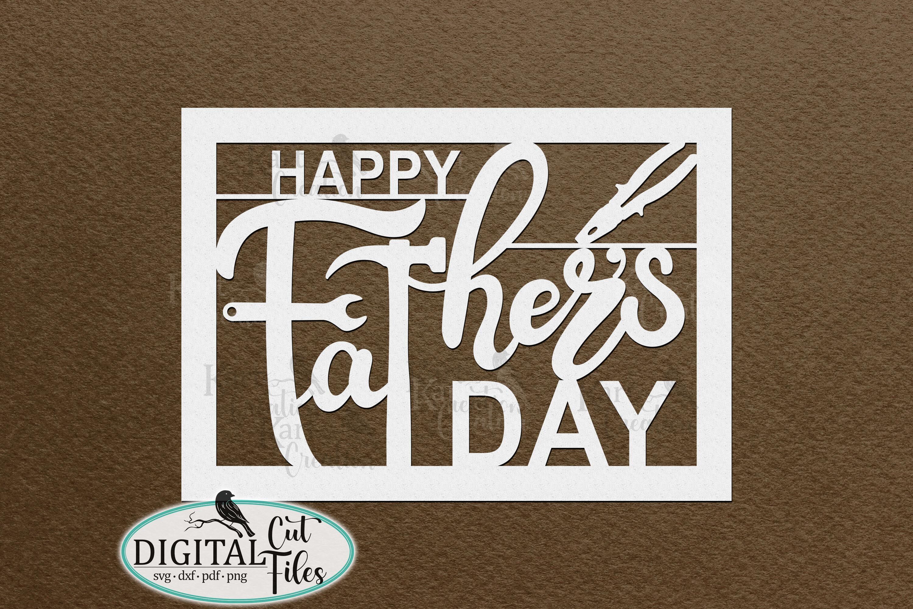 Fathers day card svg for Cricut Silhouette Laser cut By kArtCreation ...