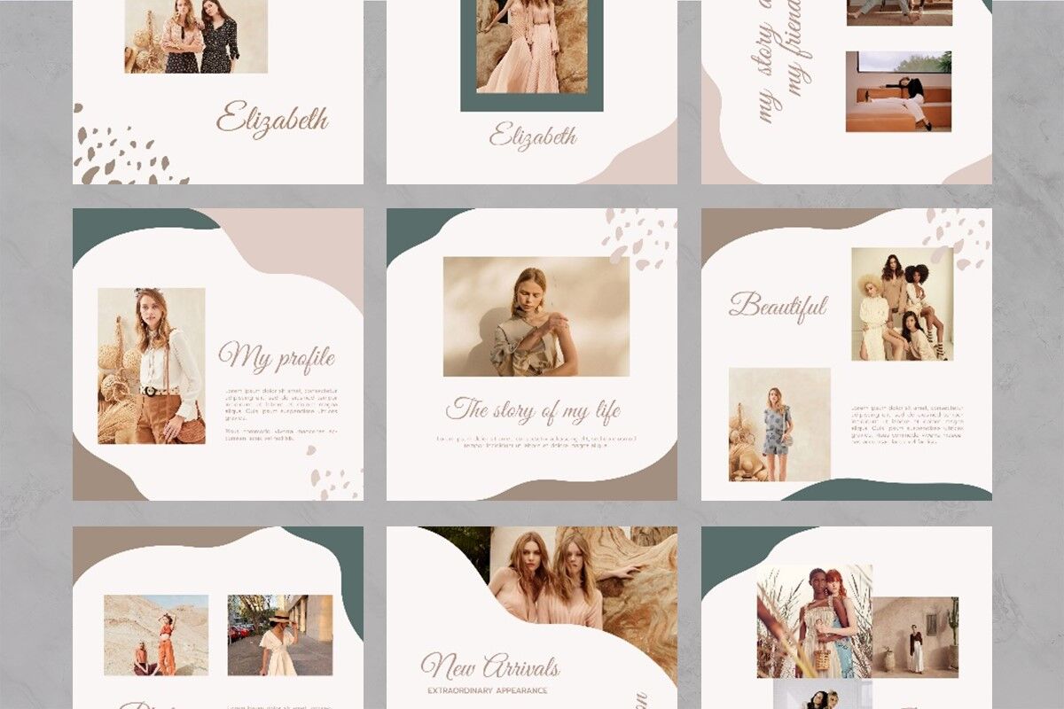 Elisabeth - Instagram Post Template By Unicode Studio | TheHungryJPEG