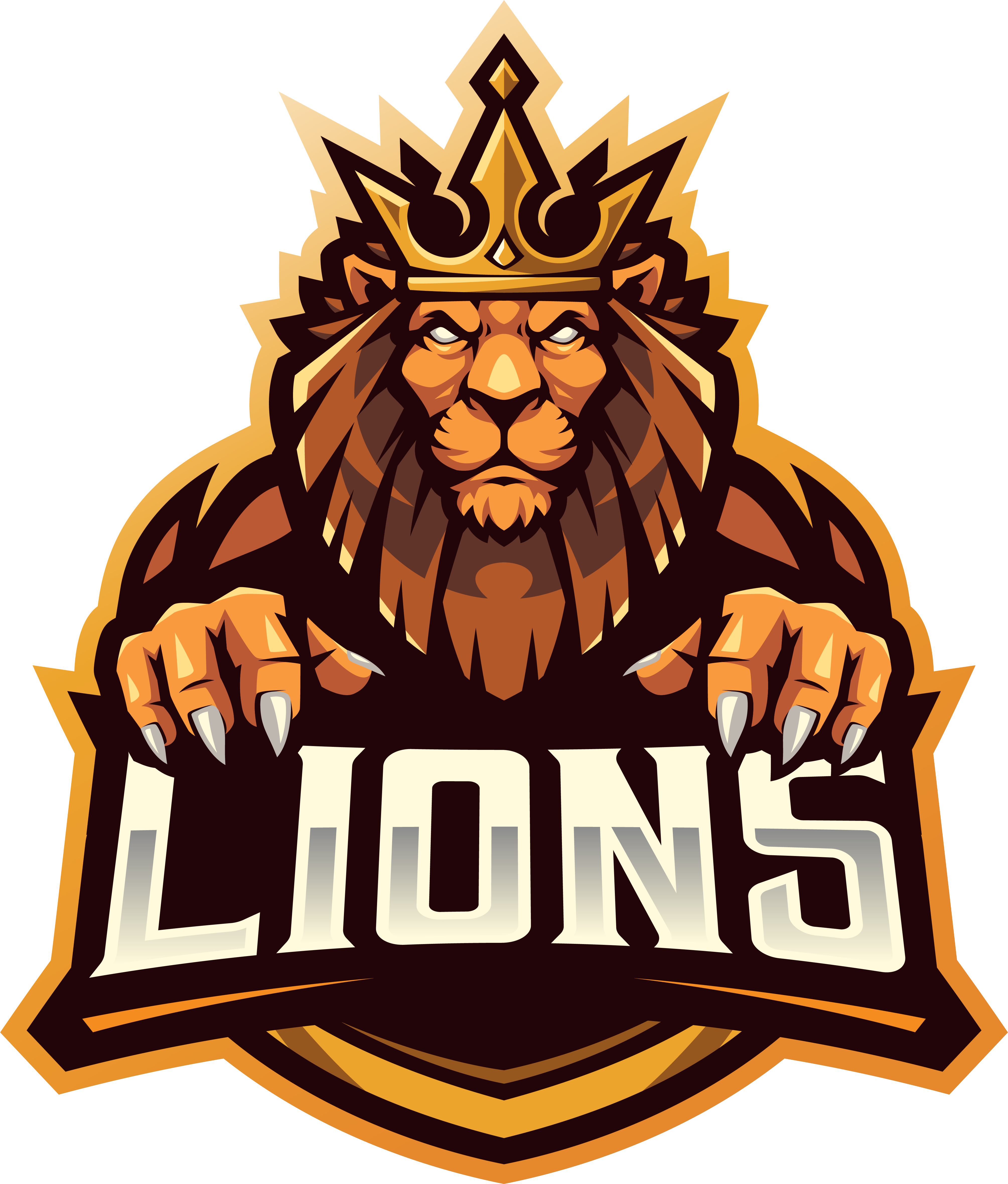 Lion esport mascot logo design By Visink | TheHungryJPEG