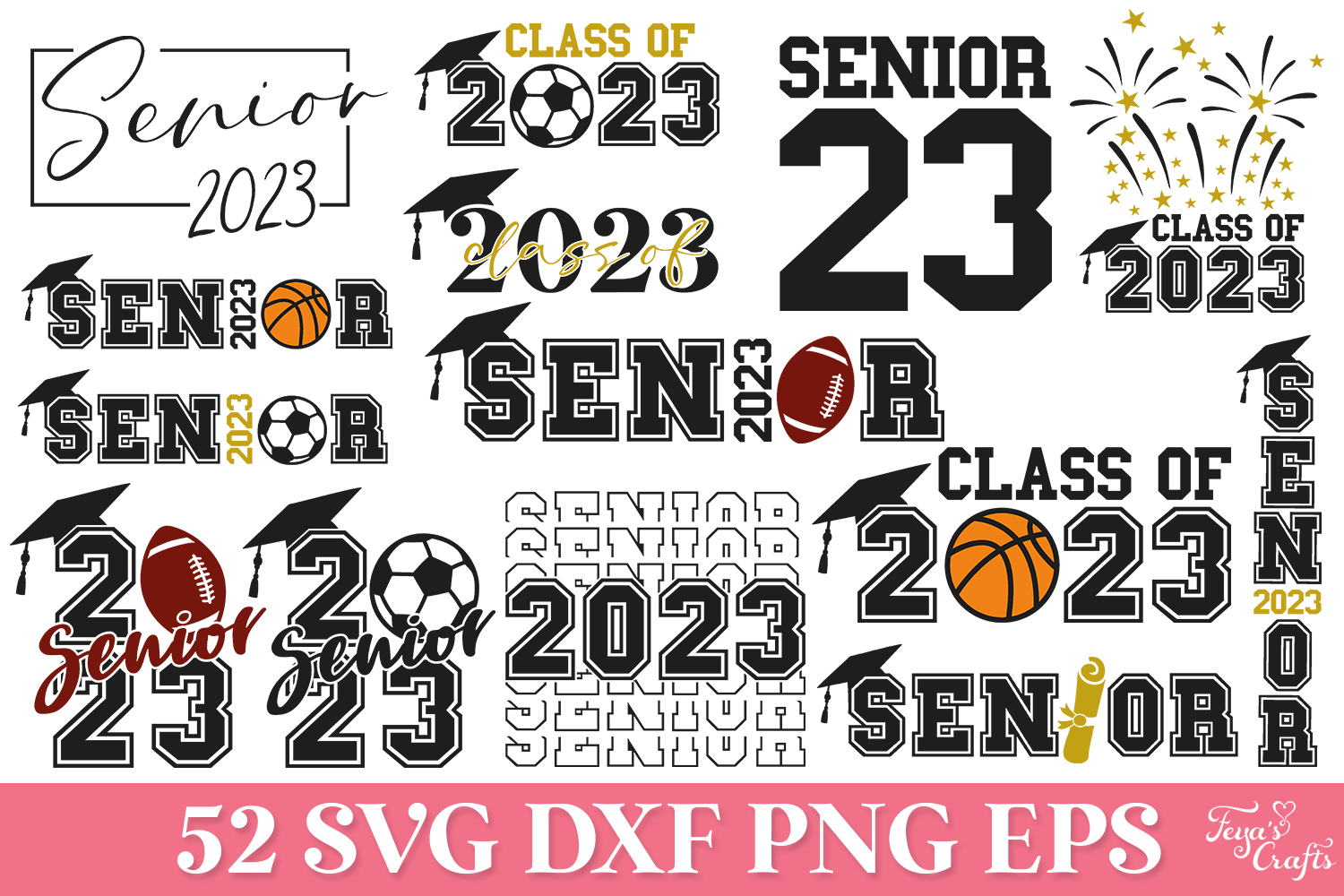 Senior Class of 2023 SVG Bundle By Anastasia Feya Fonts & SVG Cut Files