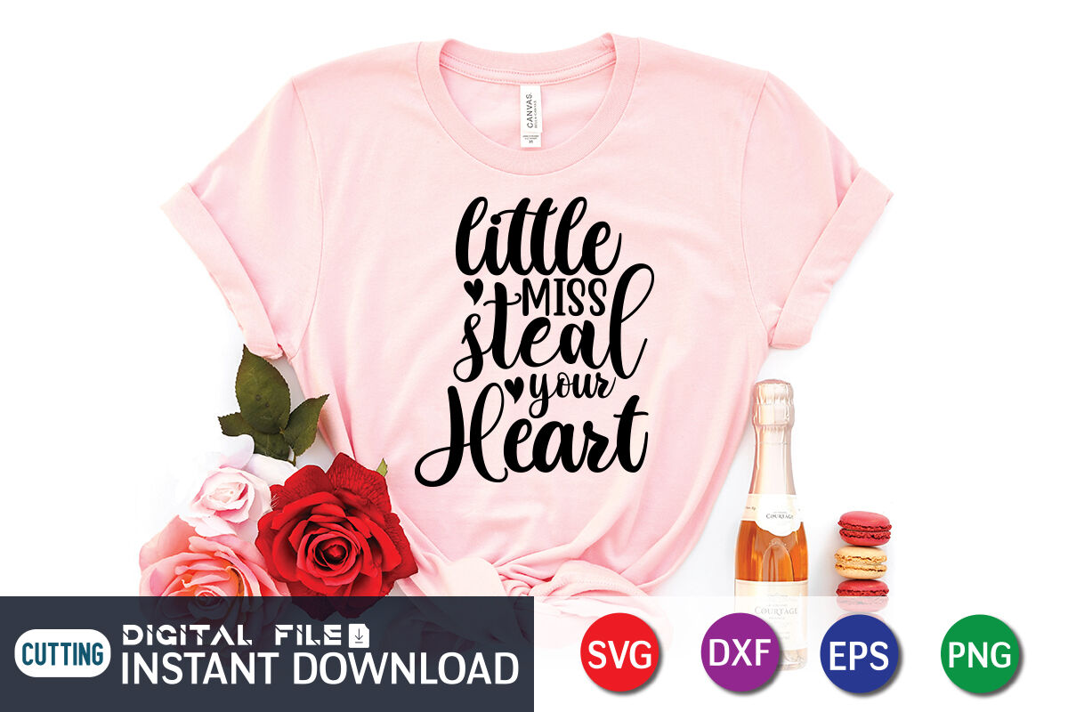 Lil Miss Steal Your Heart SVG By FunnySVGCrafts | TheHungryJPEG