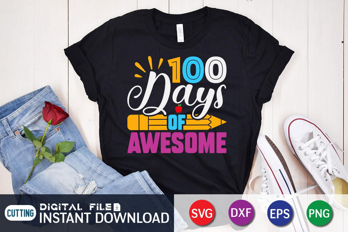 100 Days of Awesome SVG By FunnySVGCrafts | TheHungryJPEG