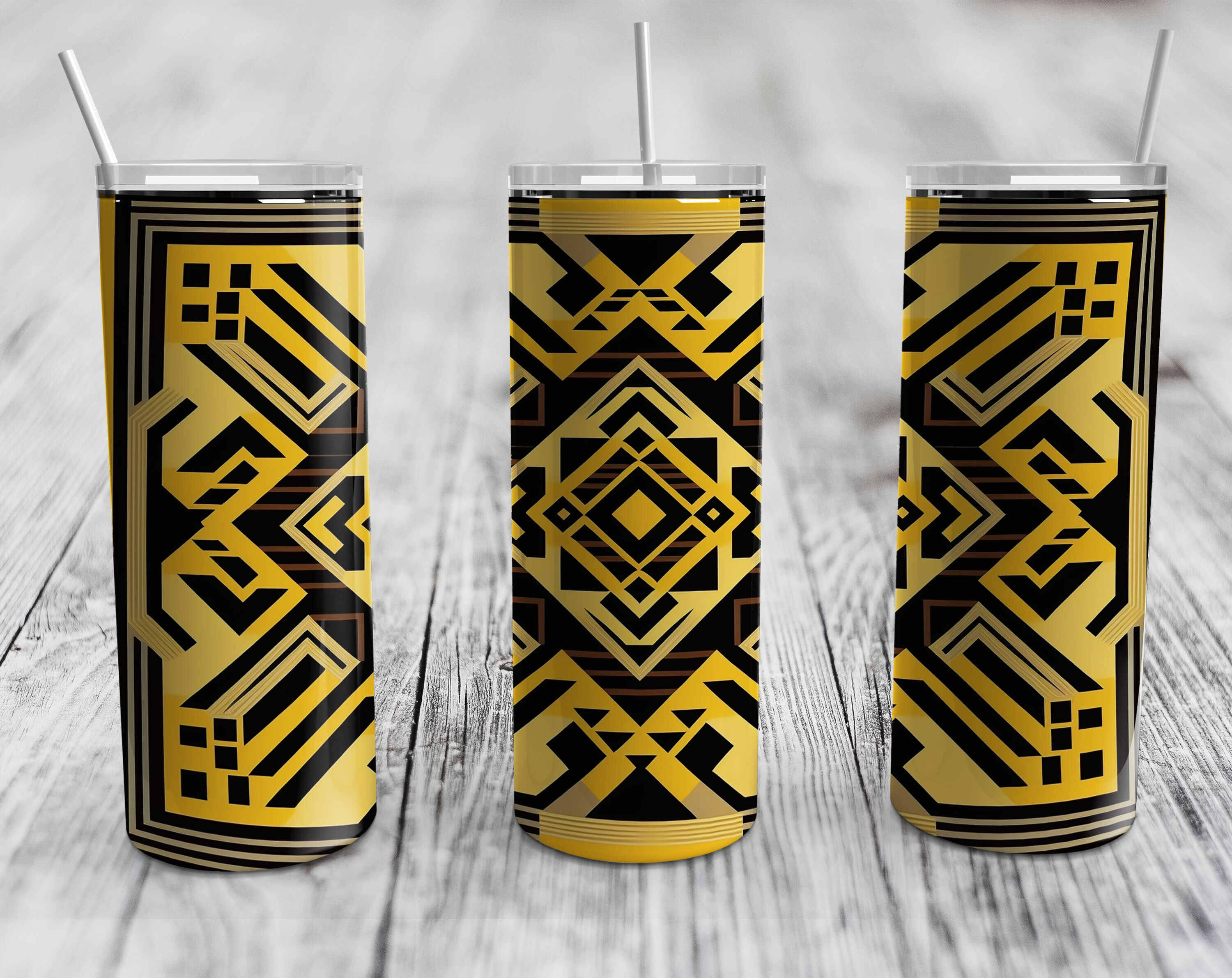 Aztec Pattern Tumbler Wraps Bundle, 20 Oz Skinny Tumbler Aztec PNG By ...