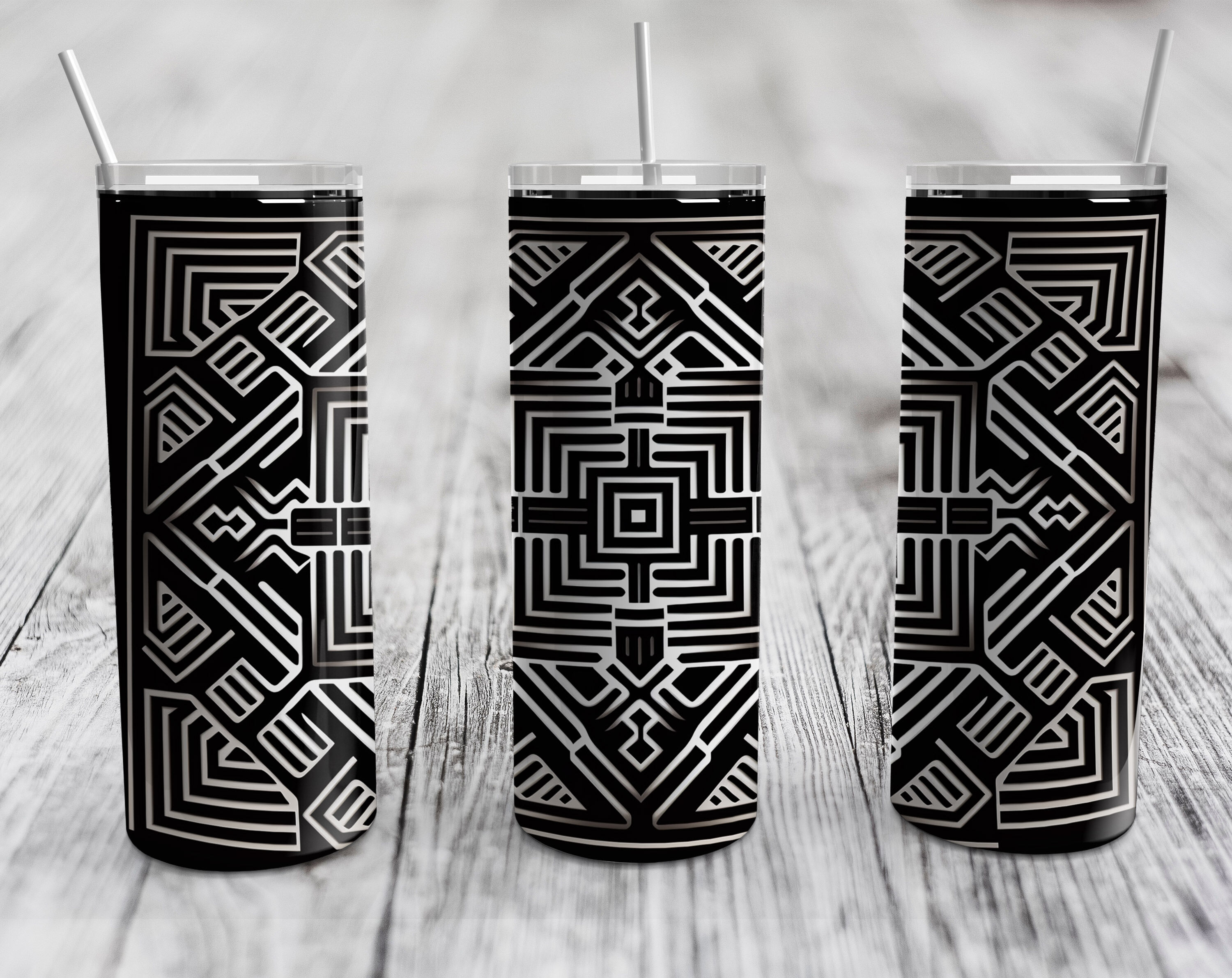 Aztec Pattern Tumbler Wraps Bundle, 20 Oz Skinny Tumbler Aztec Png By 