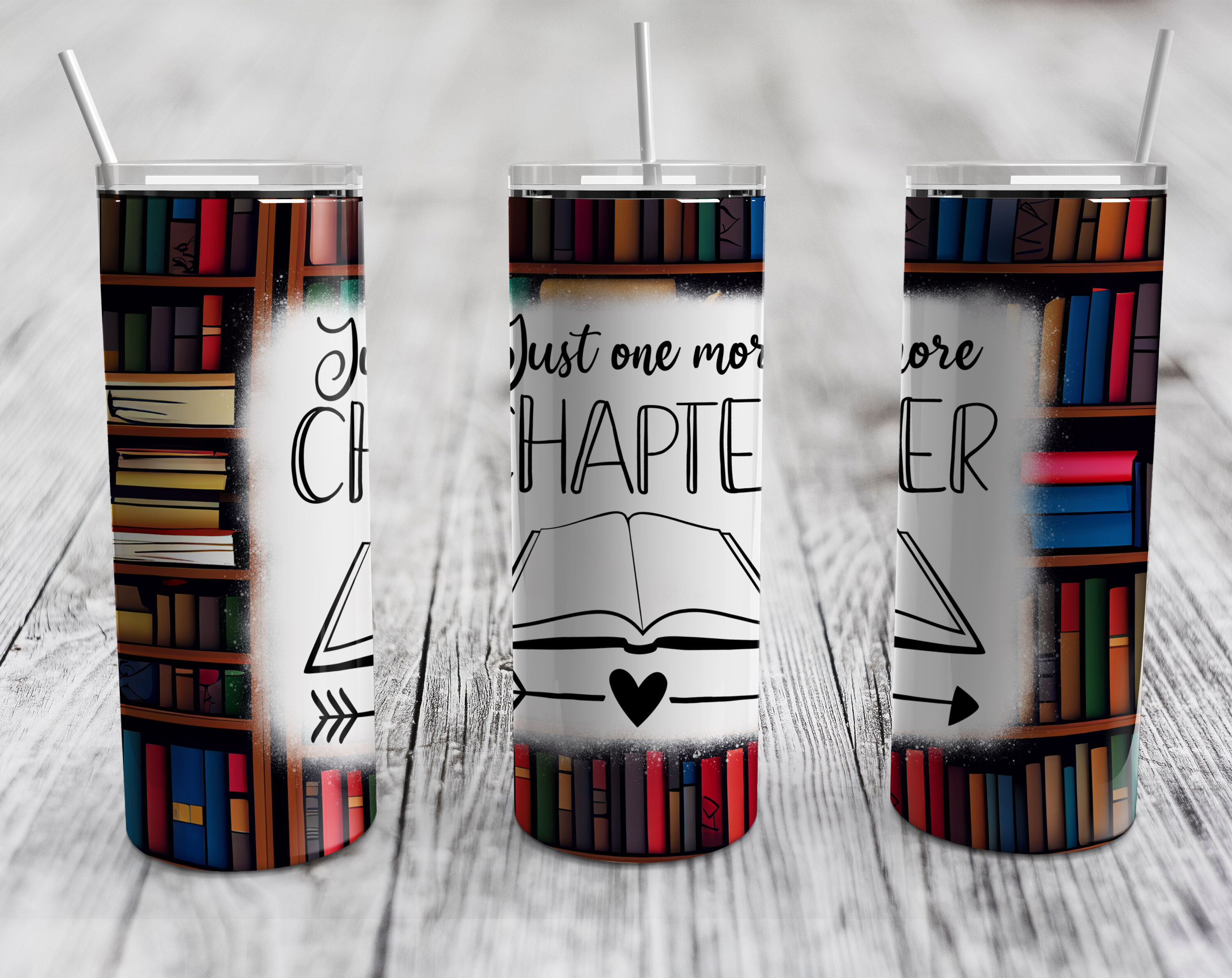 Book Lover Tumbler Wraps Bundle, 20 Oz Skinny Tumbler Reading PNG By  LemonStudioCreations