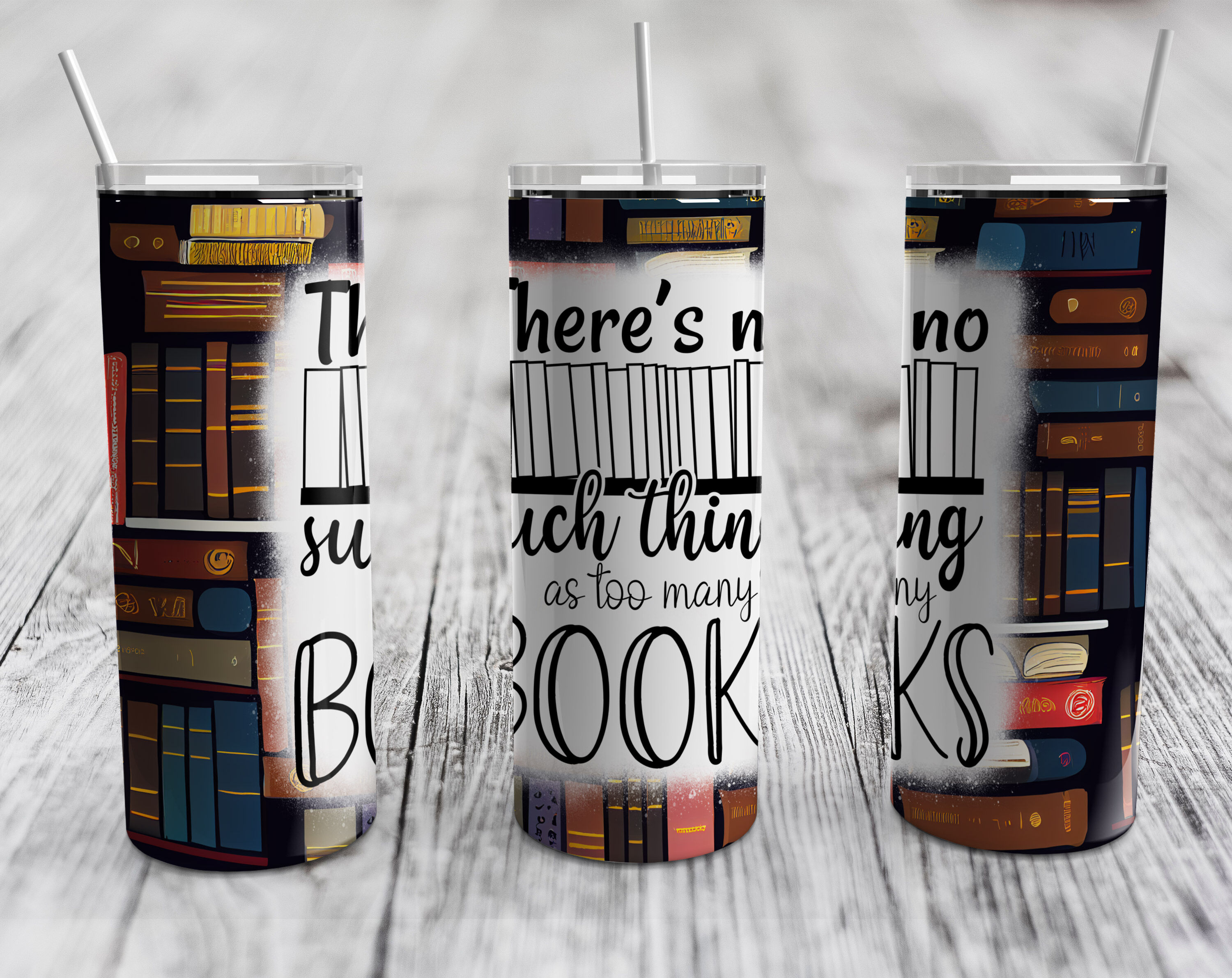 Book Lover Tumbler Wraps Bundle, 20 Oz Skinny Tumbler Reading PNG By  LemonStudioCreations