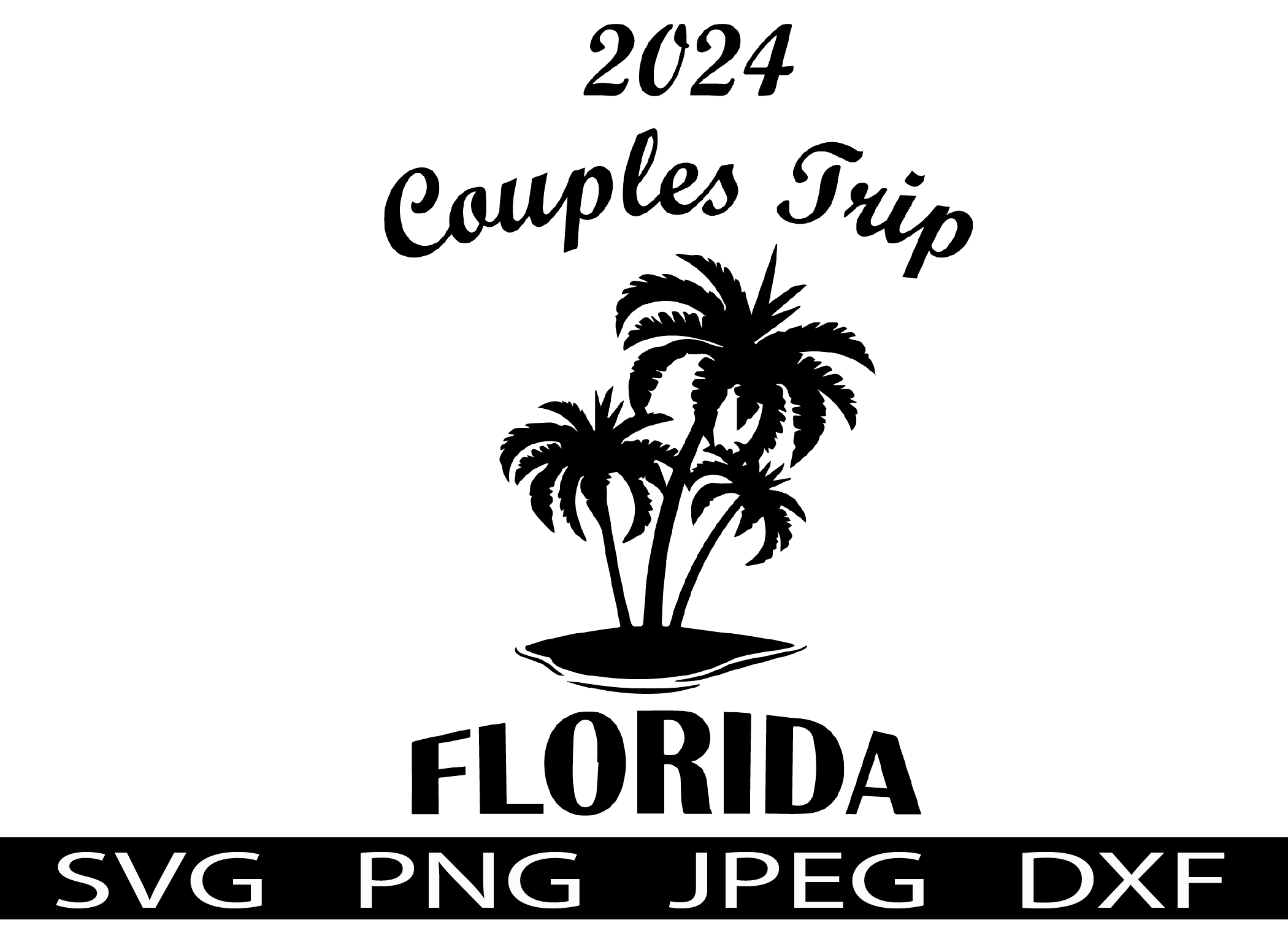 Couples Trip Florida Vacation 2024 SVG TShirt Design By Xtraordinary