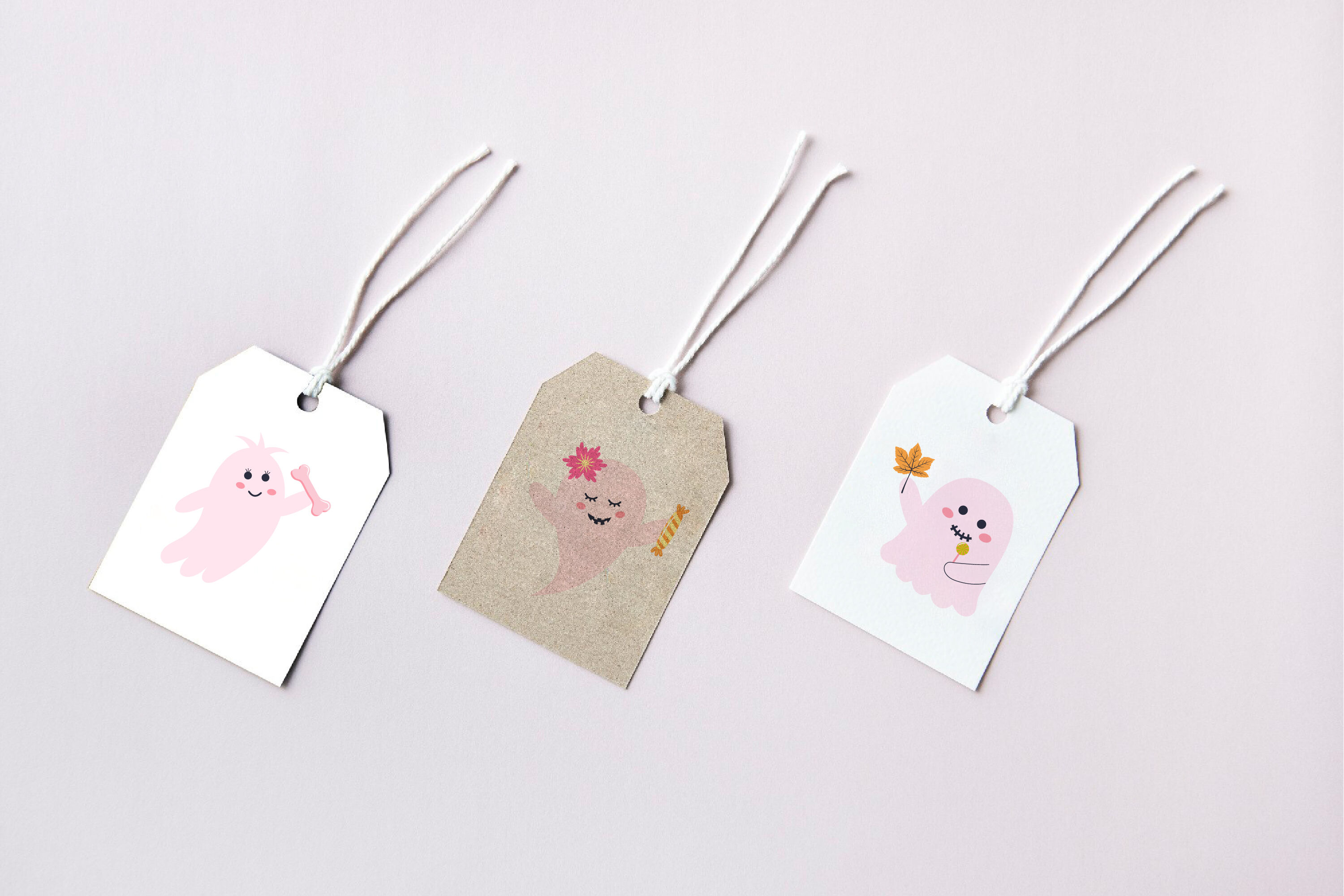 Pastel Pink Photo Series Paper Bookmarks set
