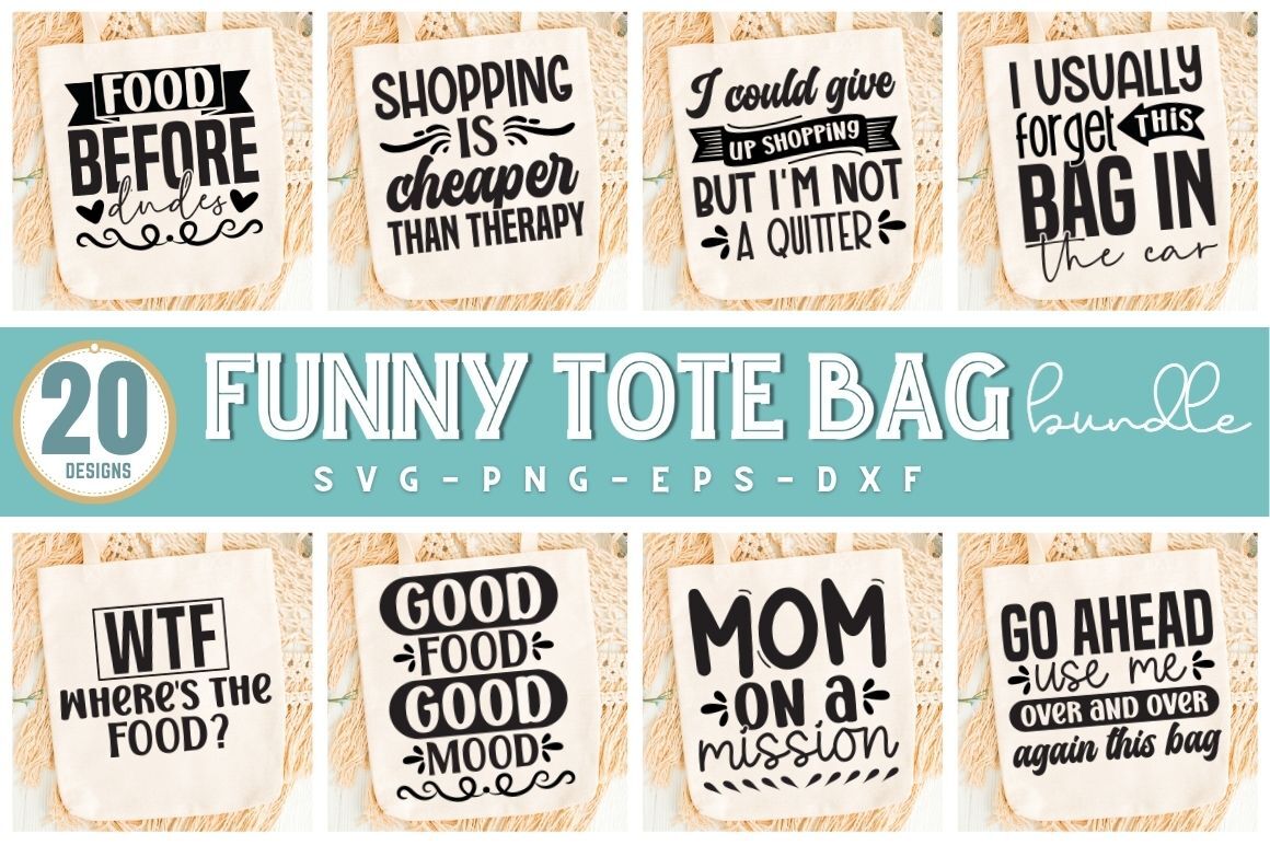 Tote Bag SVG Bundle By DESIGNISTIC | TheHungryJPEG