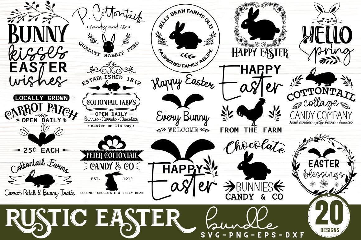 Rustic Farmhouse Easter SVG bundle By DESIGNS DARK | TheHungryJPEG