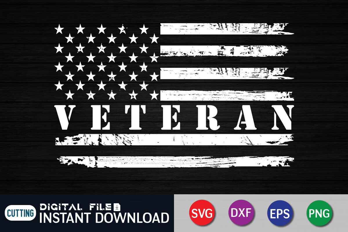 Veteran Usa Flag SVG By FunnySVGCrafts | TheHungryJPEG