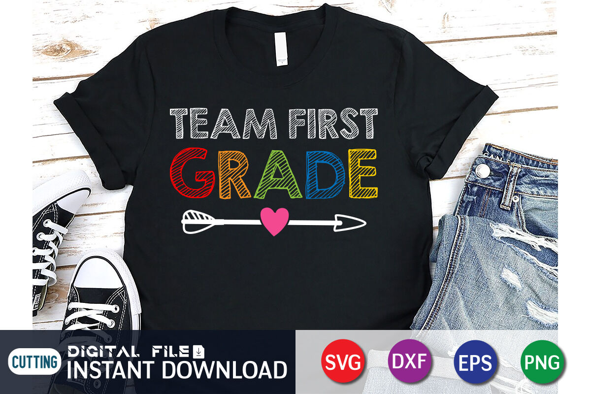 Team First Grade SVG By FunnySVGCrafts | TheHungryJPEG