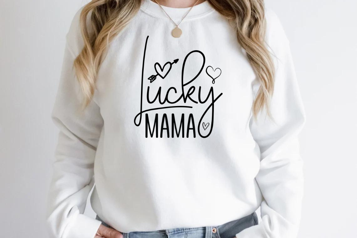 One Lucky Mama svg design Mom shirt svg